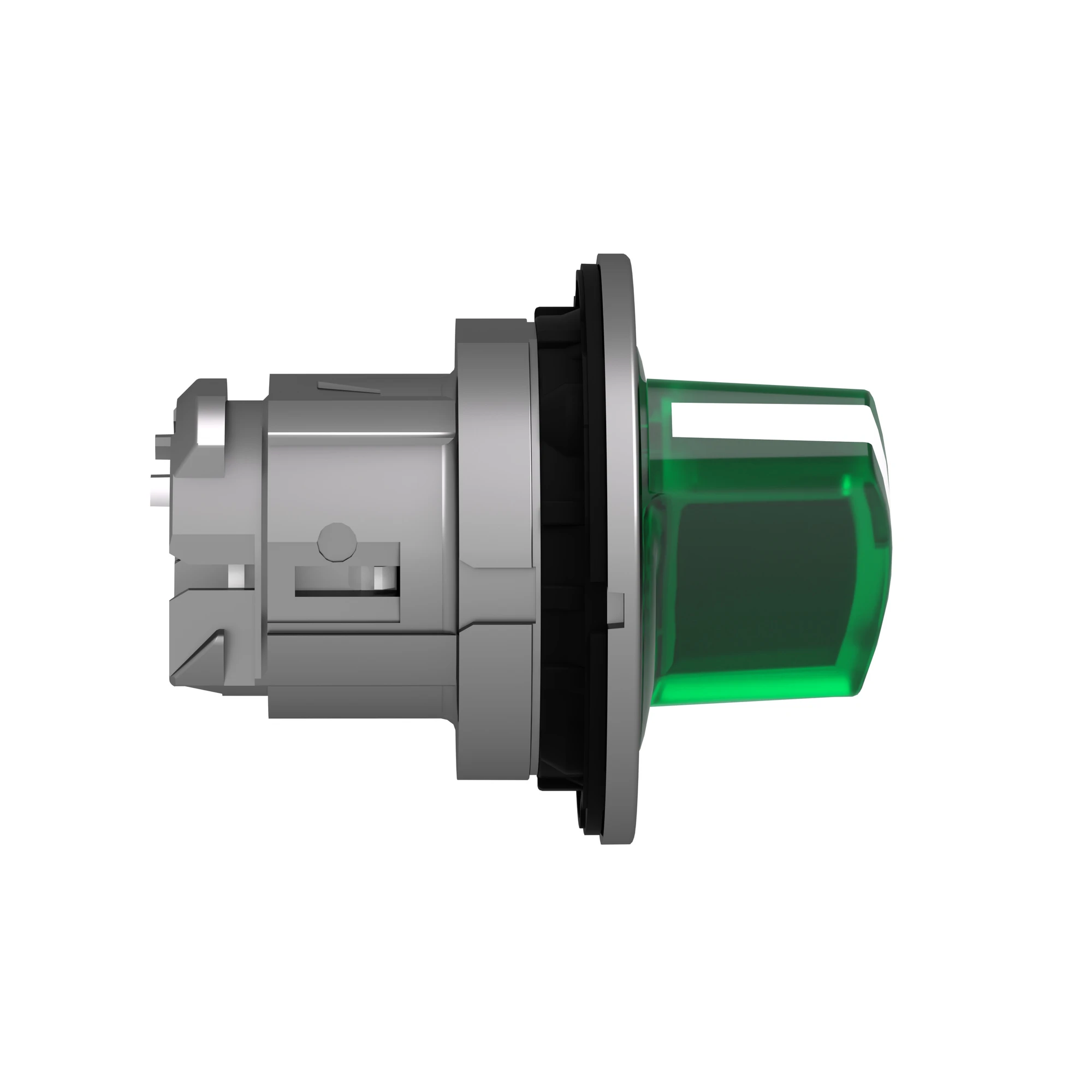 Schneider Electric ZB4FK1433 Illuminated Selector Switch, Front Element, Harmony XB4F, Metal, 30mm, Green, for Universal LED, 2 Positions, Momentary (img_003)