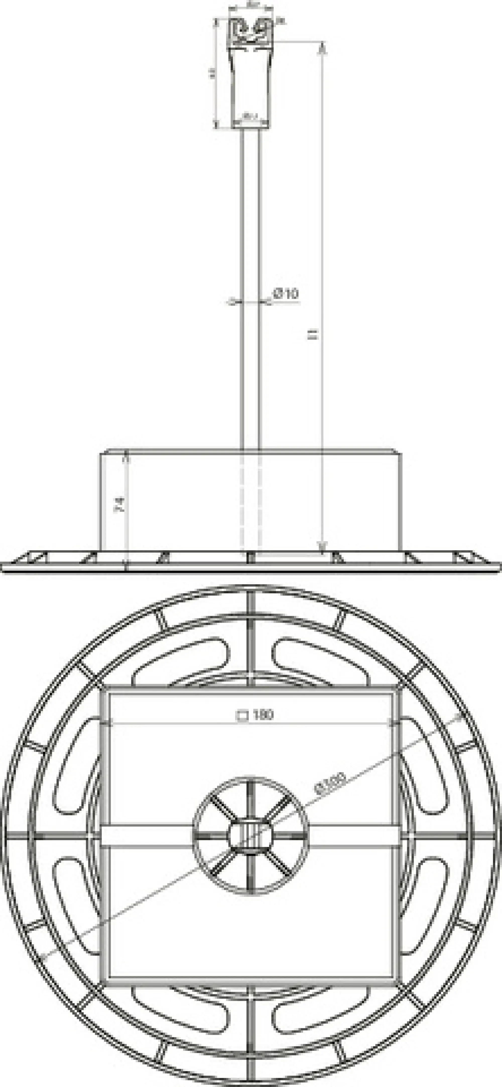 Dehn 253115 DEHNiso-DLH -SET- w. base plate, concrete block and spacer bar s=15cm (img_002)