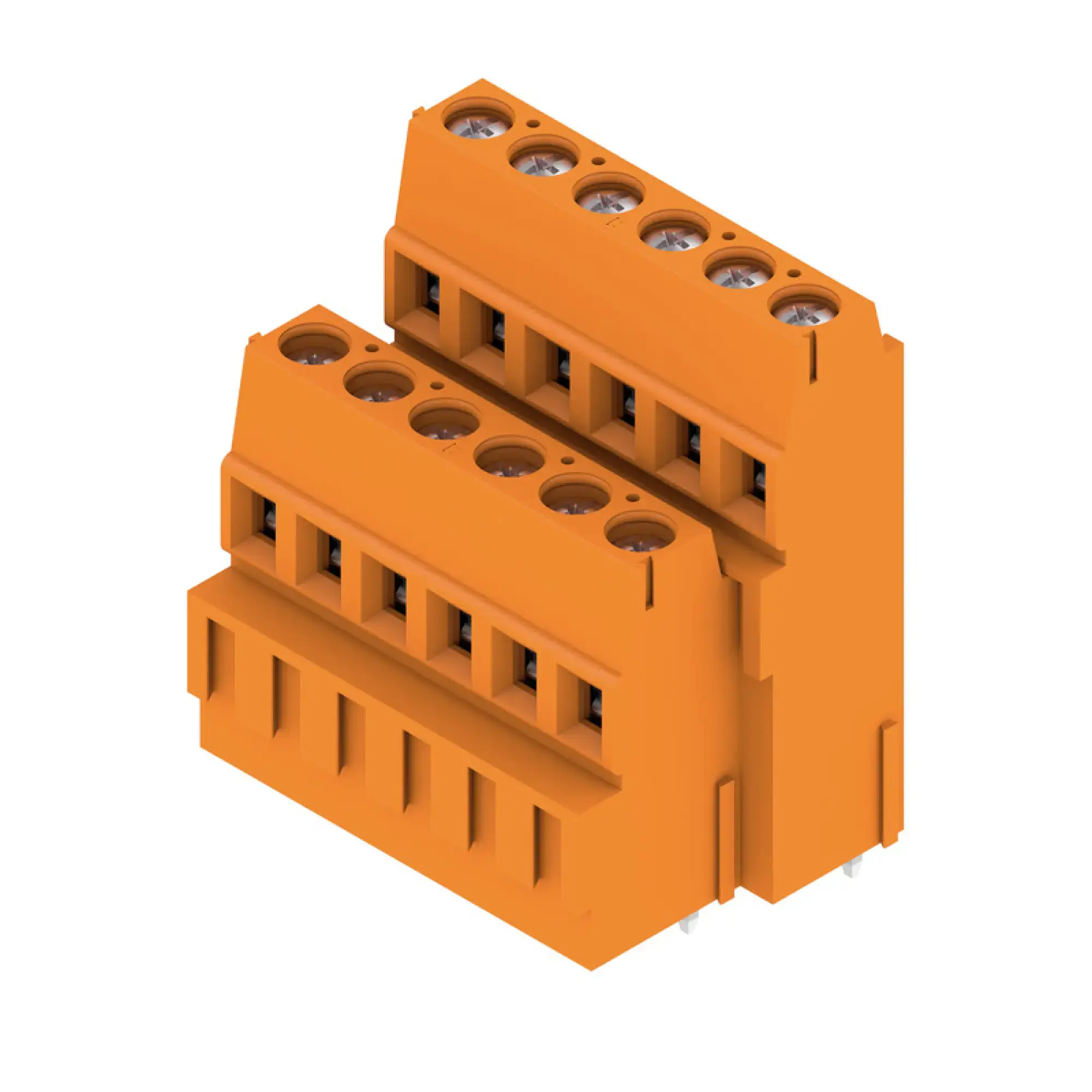 Weidmüller 1769280000 PCB terminal, 320 V, 17.5 A, Pitch in mm: 5.08, 2.5 mm², Number of poles: 12, Clamping yoke connection, THT solder connection, 90°, Box (img_001)
