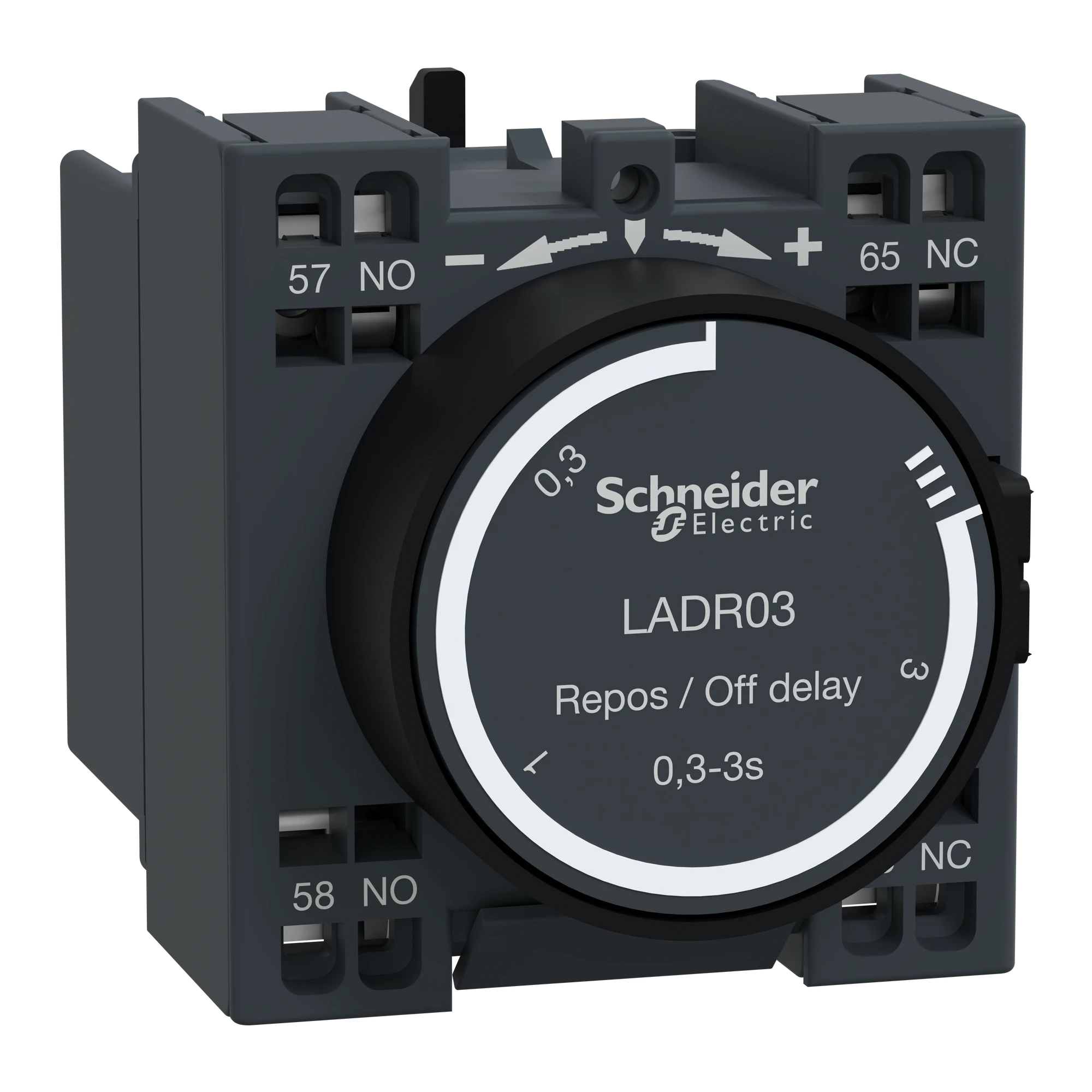 Schneider Electric LADR03 Time block, delay-on-release, 0.10-3.00s, spring-cage connection (img_001) Schneider Electric LADR03 Time block, delay-on-release, 0.10-3.00s, spring-cage connection (img_001)