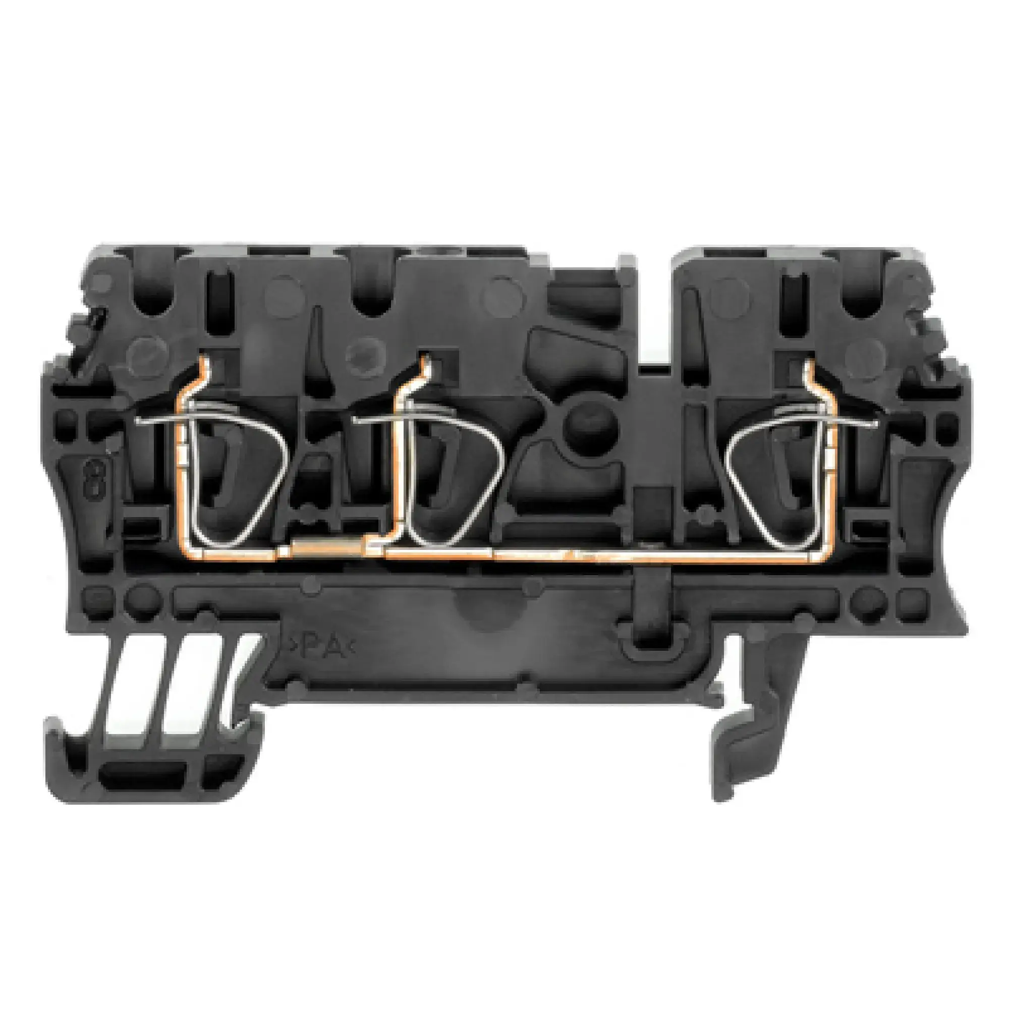 Weidmüller 1683410000 Feed-through terminal block, Tension-clamp connection, black, 2.5 mm², 24 A, 800 V, Number of connections: 3 (img_001) Weidmüller 1683410000 Feed-through terminal block, Tension-clamp connection, black, 2.5 mm², 24 A, 800 V, Number of connections: 3 (img_001)