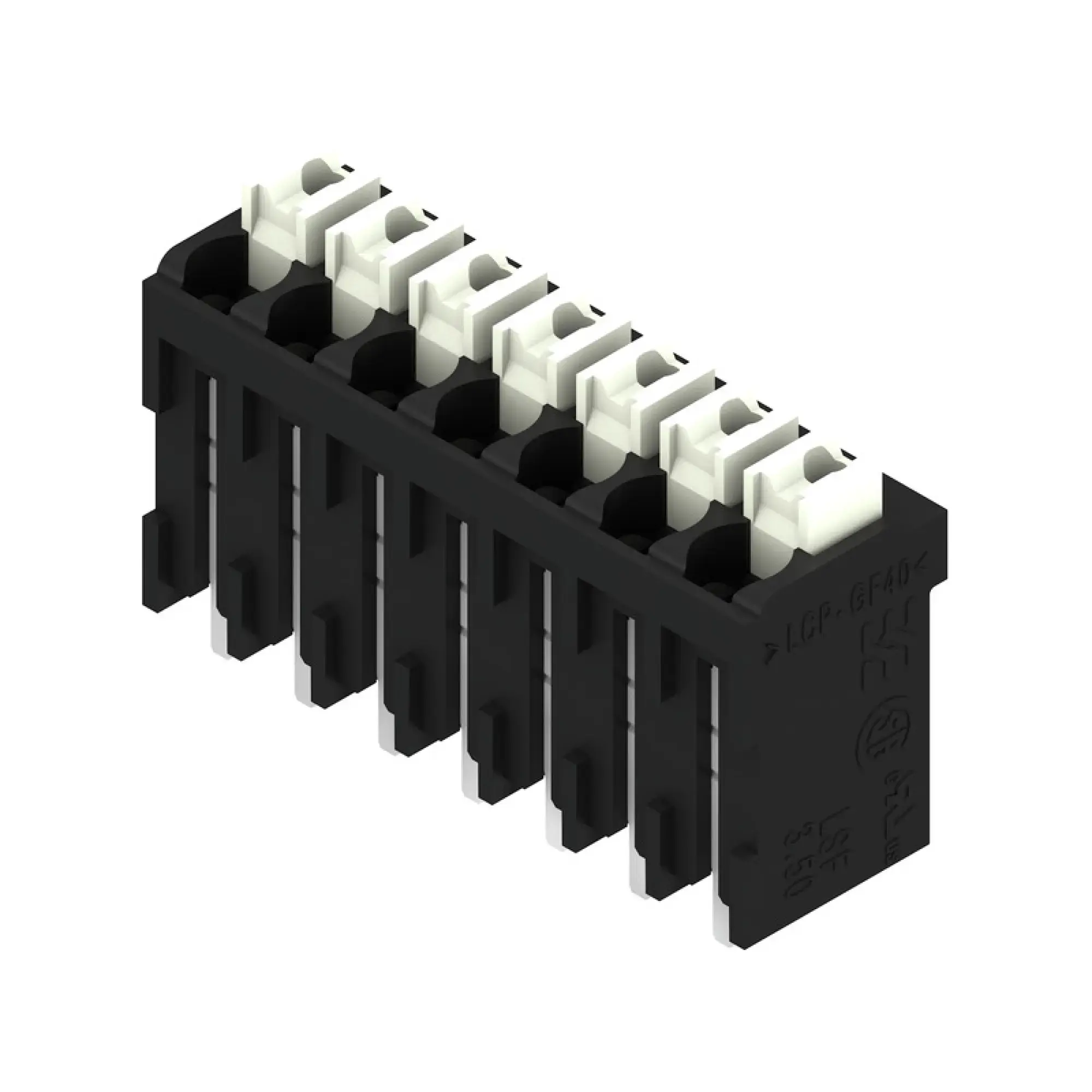 Weidmüller 1874340000 PCB terminal, 160 V, 17.5 A, Pitch in mm: 3.50, 1.5 mm², Number of poles: 7, PUSH IN with actuator, THT/THR solder connection, 180°, Tape (img_001)