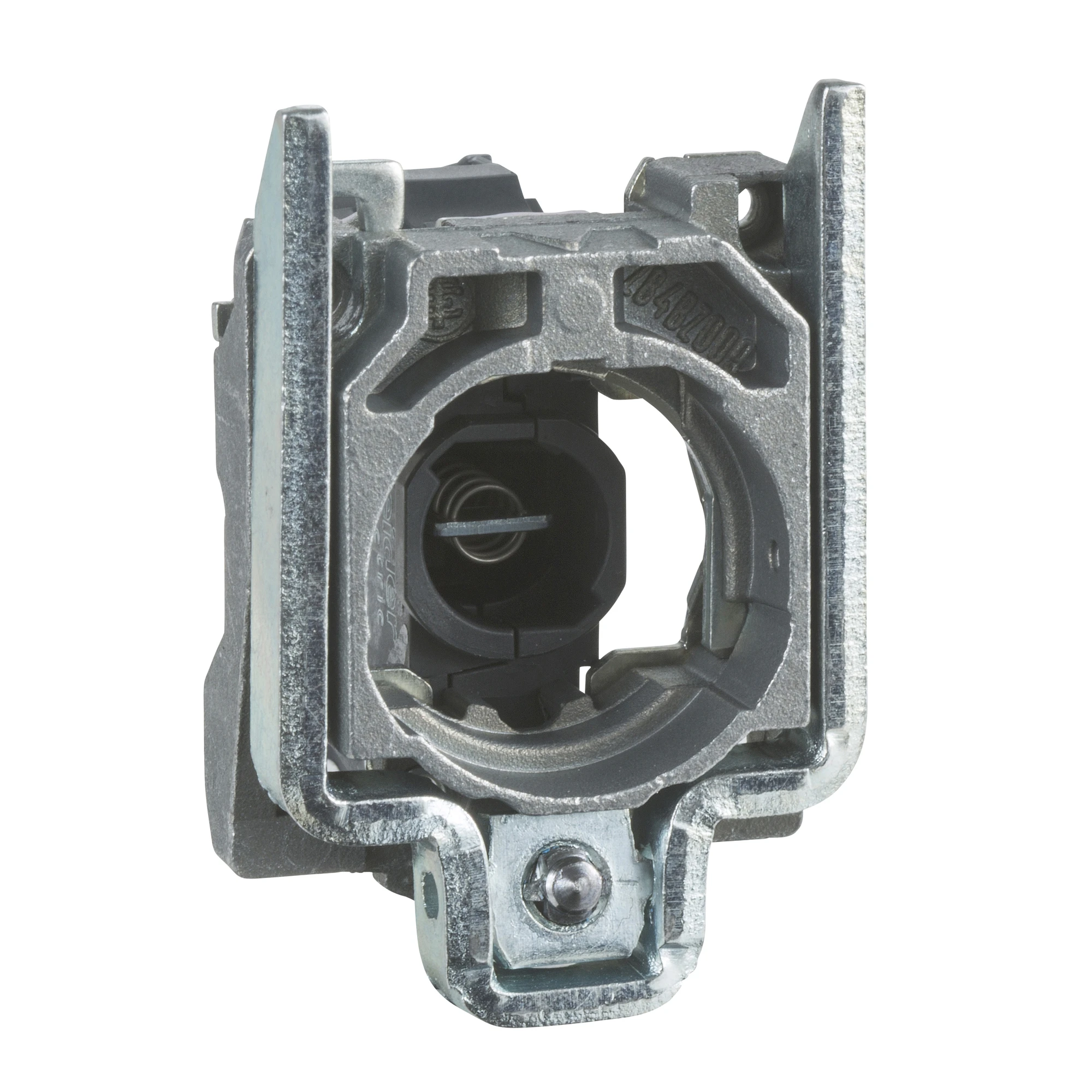 Schneider Electric ZB4BV6 Lamp holder with mounting flange, Harmony XB4, metal, white, BA9s bulb, screw terminal, 250V (img_001)