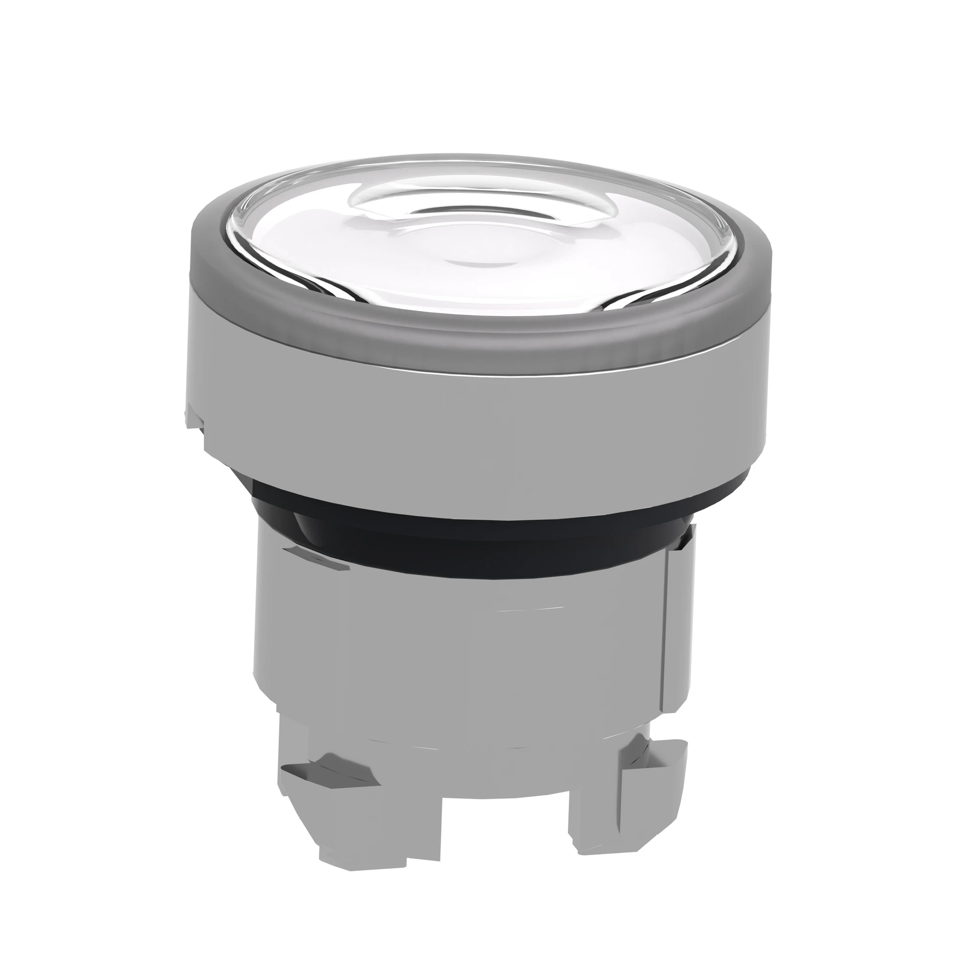 Schneider Electric ZB4BW37 Illuminated pushbutton, front element, Harmony XB4, metal, 22mm, clear, unmarked, momentary, smooth dome, BA9s (img_005)