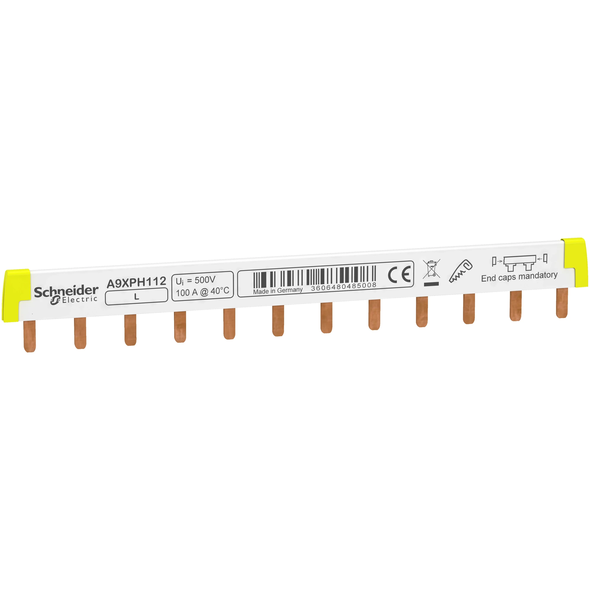 Schneider Electric A9XPH112 Phase bar web, cuttable, 1P, 12 PUs, 100A (img_001) Schneider Electric A9XPH112 Phase bar web, cuttable, 1P, 12 PUs, 100A (img_001)