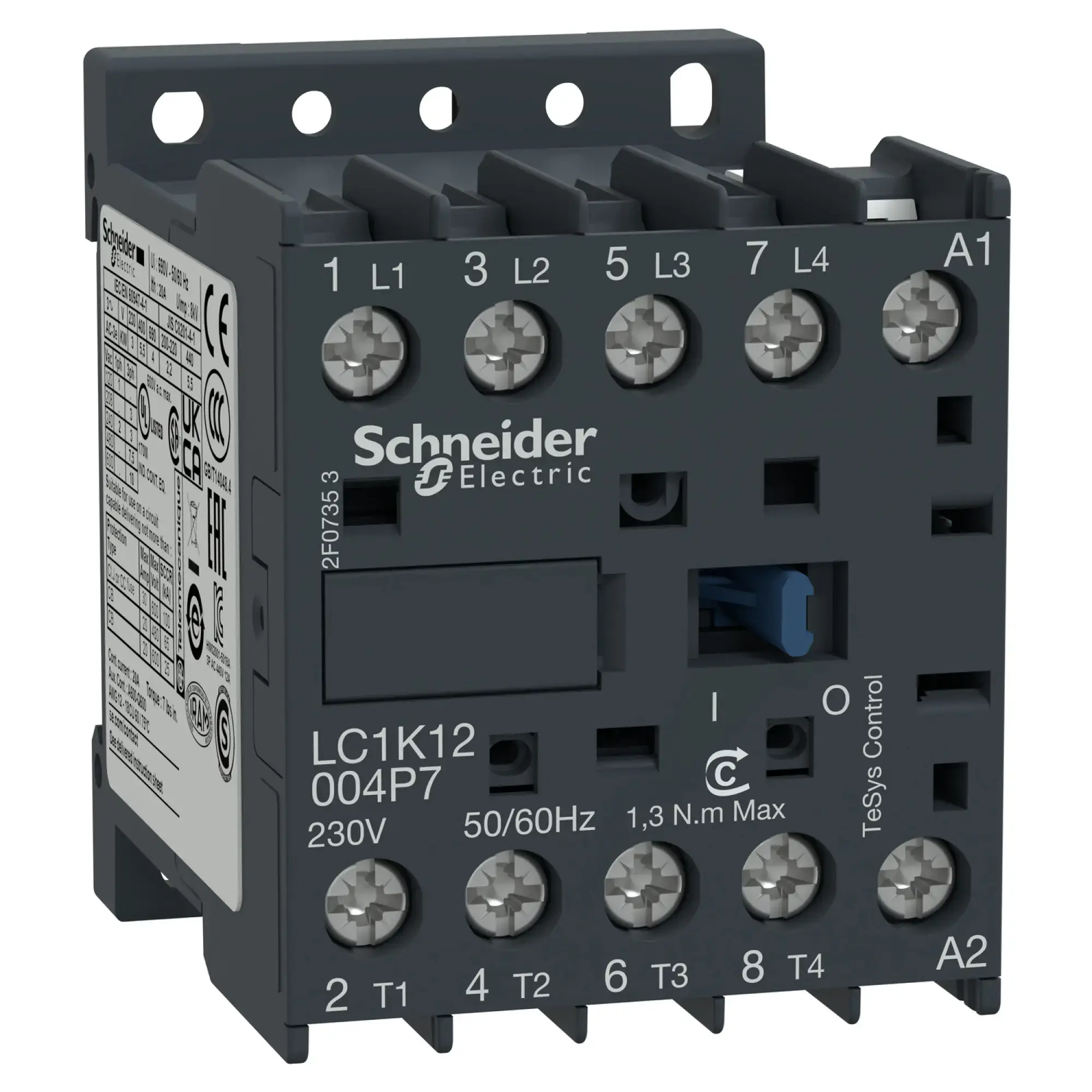 Schneider Electric LC1K12004P7 Power contactor 4p, coil 230 V AC (img_002)