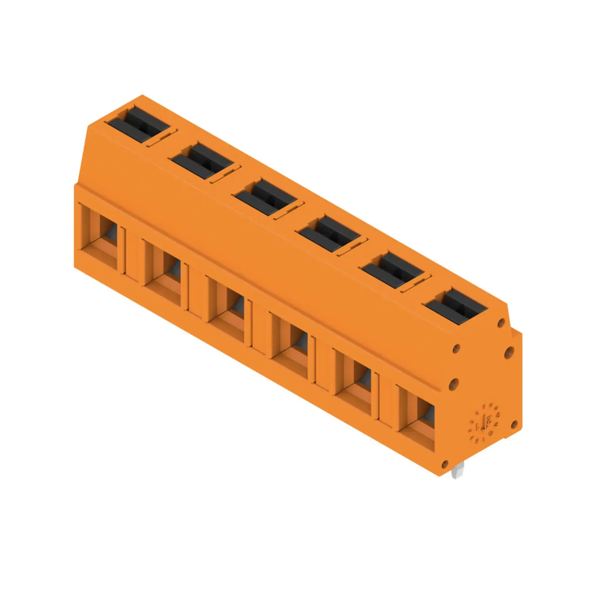 Weidmüller 2787610000 PCB terminal, 350 V, 24 A, Pitch in mm: 7.50, 2.5 mm², Number of poles: 6, PUSH IN with actuator, THT solder connection, 90°, Box (img_001)