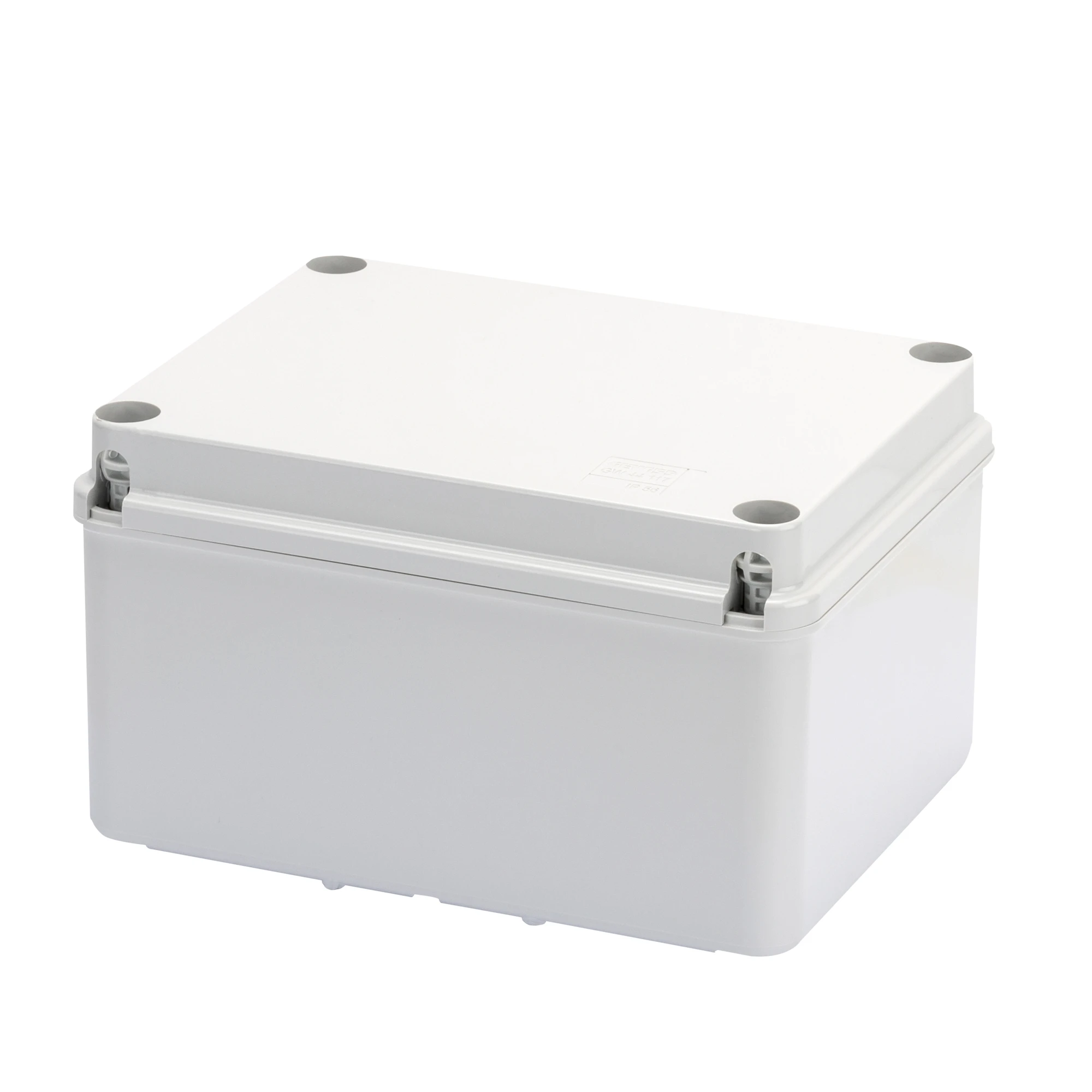 GEWISS GW44118 JUNCTION BOX WITH HIGH CAPACITY BOTTOM AND PLAIN SCREWED LID - IP56 - INTERNAL DIMENSIONS 240X190X130 - SMOOTH WALLS - GREY RAL 7035 (img_001) GEWISS GW44118 JUNCTION BOX WITH HIGH CAPACITY BOTTOM AND PLAIN SCREWED LID - IP56 - INTERNAL DIMENSIONS 240X190X130 - SMOOTH WALLS - GREY RAL 7035 (img_001)