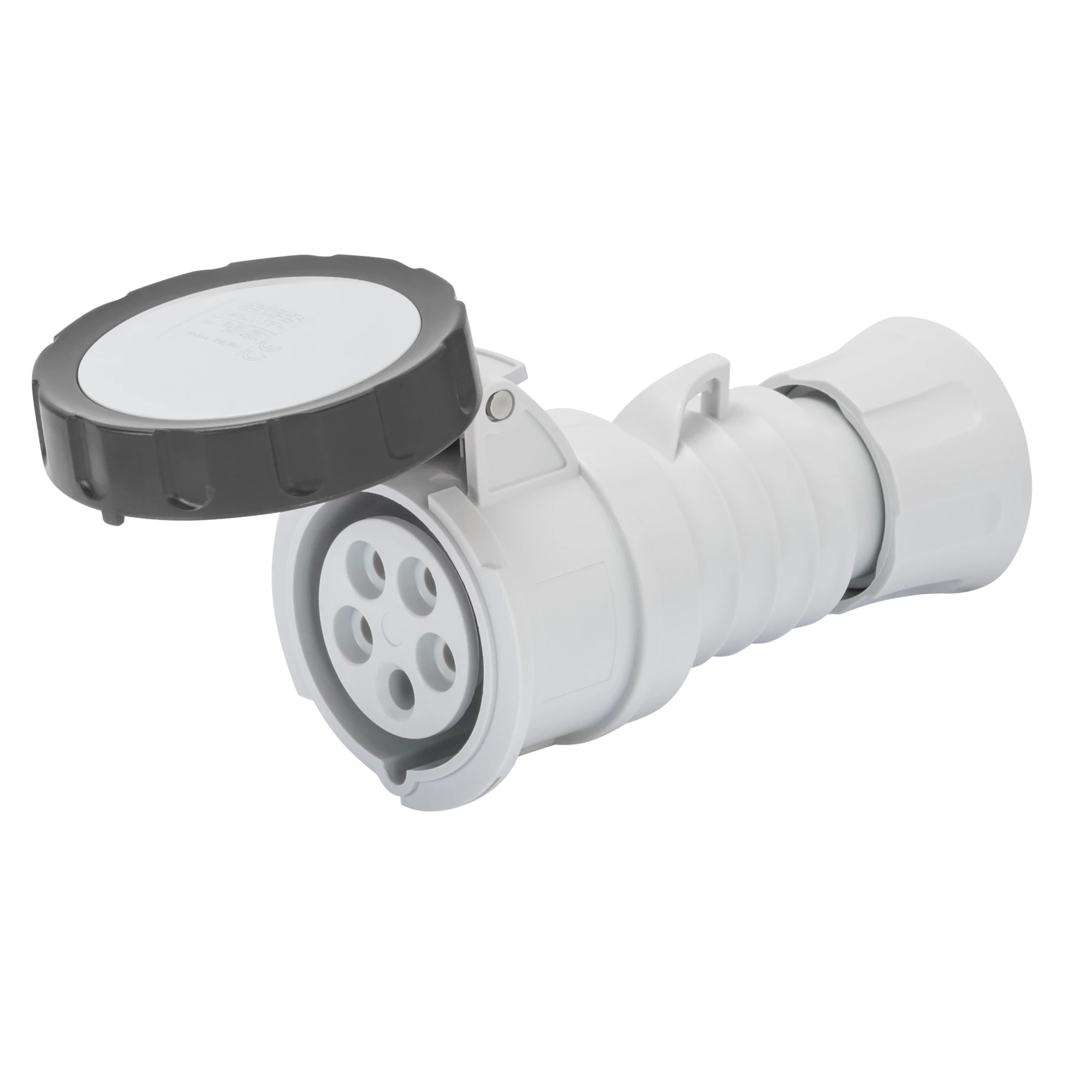 GEWISS GW62736H STRAIGHT CONNECTOR HP - IP66/IP67/IP68/IP69 - 3P+E 16A 600-690V 50/60HZ - BLACK - 5H - SCREW WIRING (img_001)