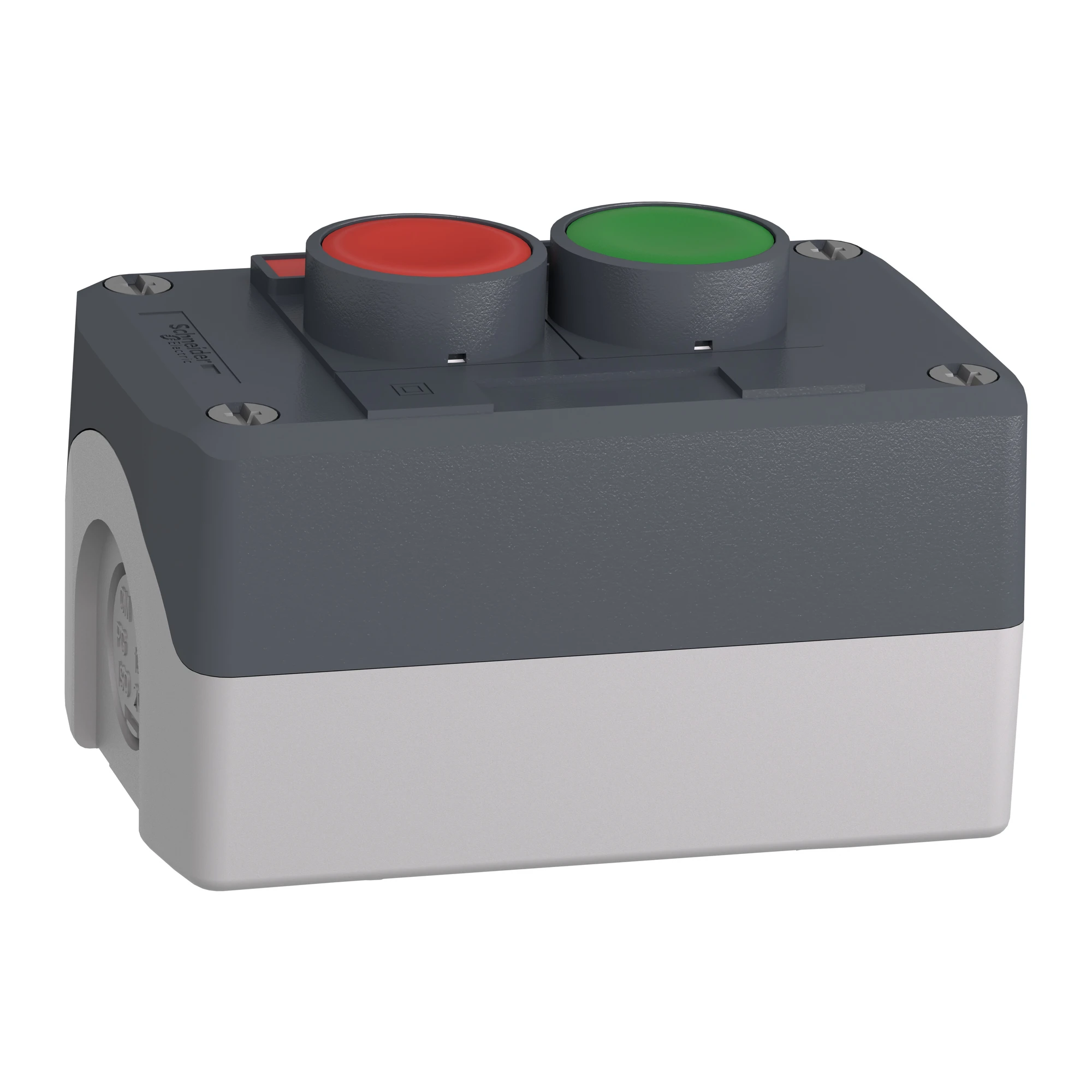 Schneider Electric XALD211H29 Surface-mounted enclosure, Harmony XALD, plastic, dark grey, 2 push-buttons, green, red, START, STOP, 22mm, 1NC+1NO (img_005) Schneider Electric XALD211H29 Surface-mounted enclosure, Harmony XALD, plastic, dark grey, 2 push-buttons, green, red, START, STOP, 22mm, 1NC+1NO (img_005)