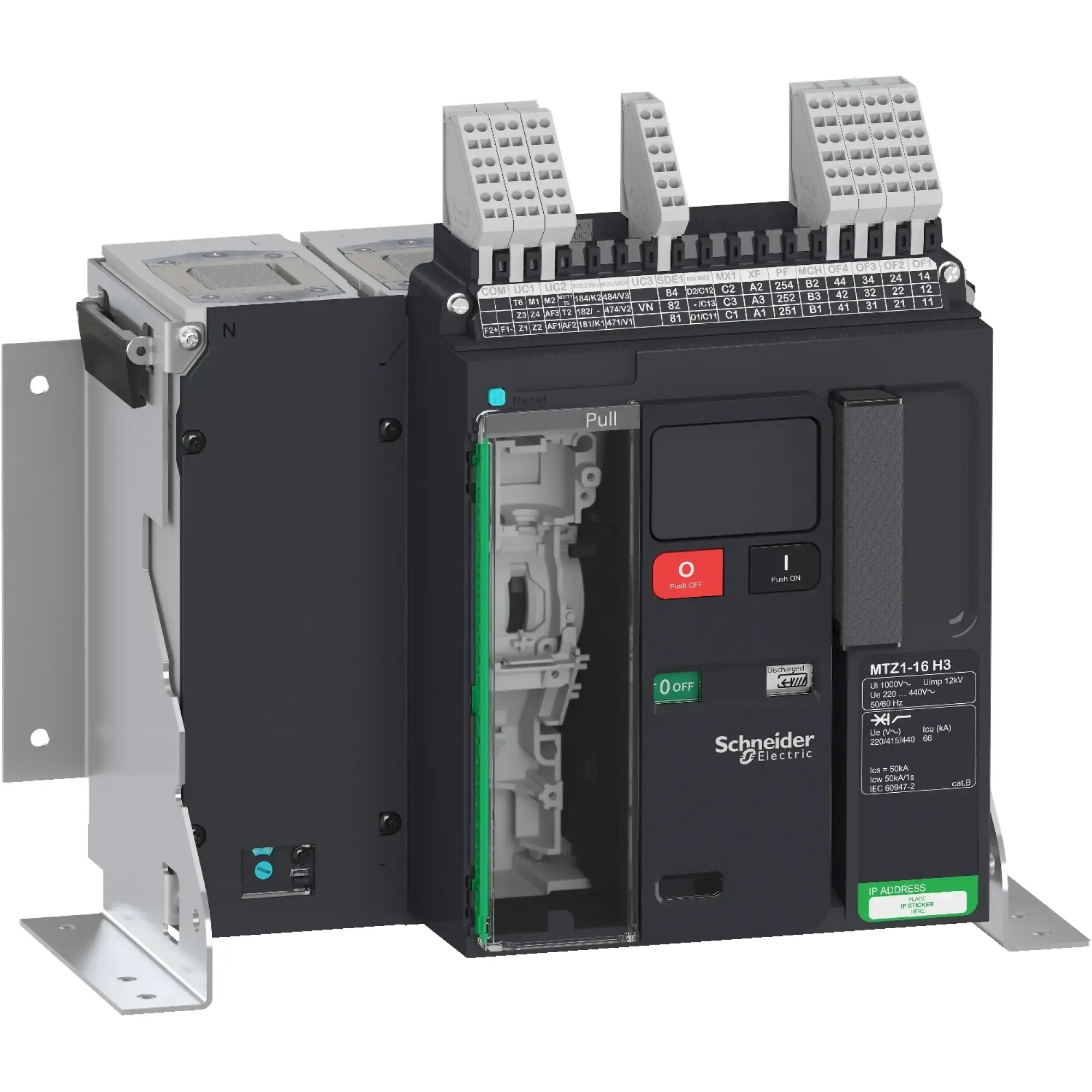 Schneider Electric LV846447 MasterPact MTZ1 1600A H3 Icu=66kA/440V 4P Basic Switch Fixed Mounting (img_002)