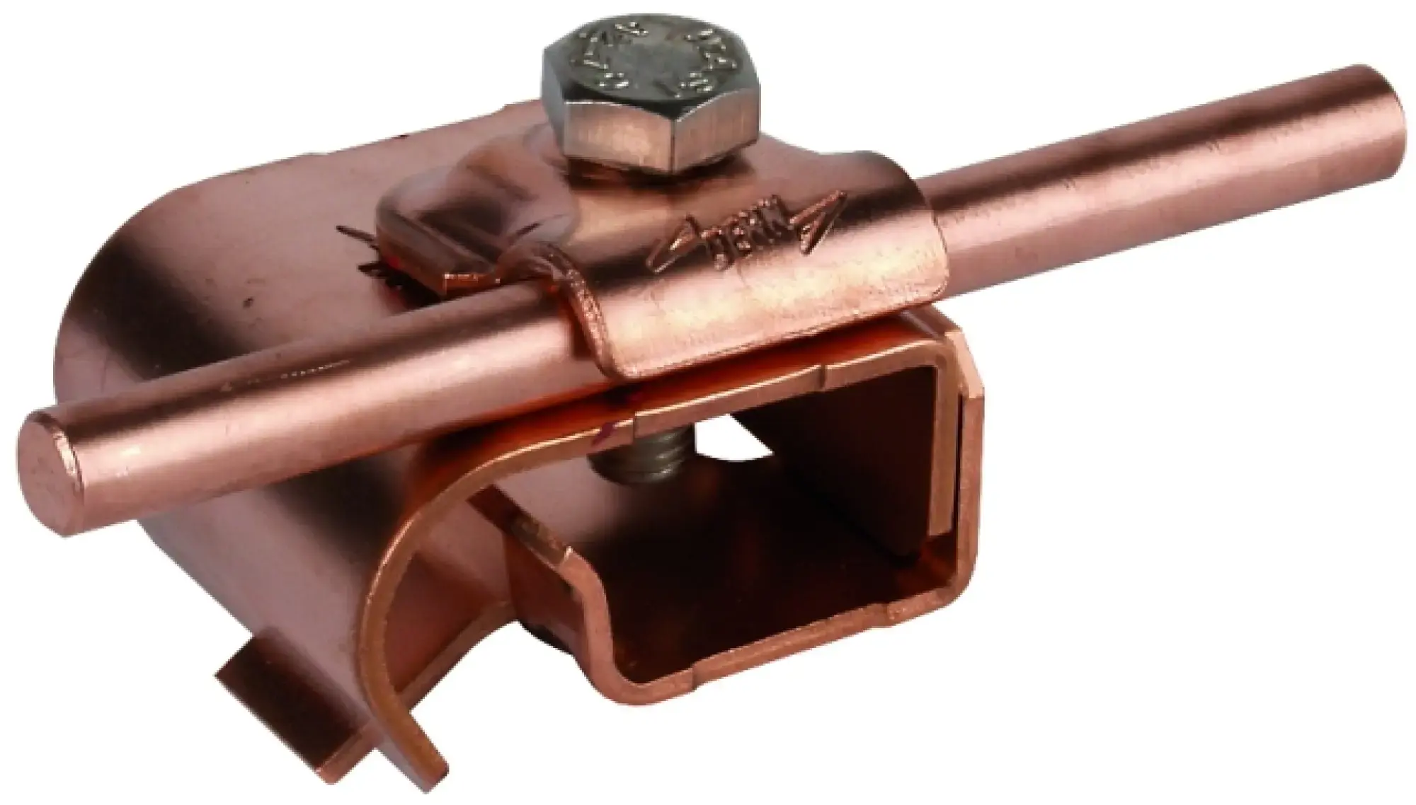 Dehn 339067 Gutter clamp Cu f. bead 16-22mm with clamping frame for Rd 6-10mm (img_001) Dehn 339067 Gutter clamp Cu f. bead 16-22mm with clamping frame for Rd 6-10mm (img_001)