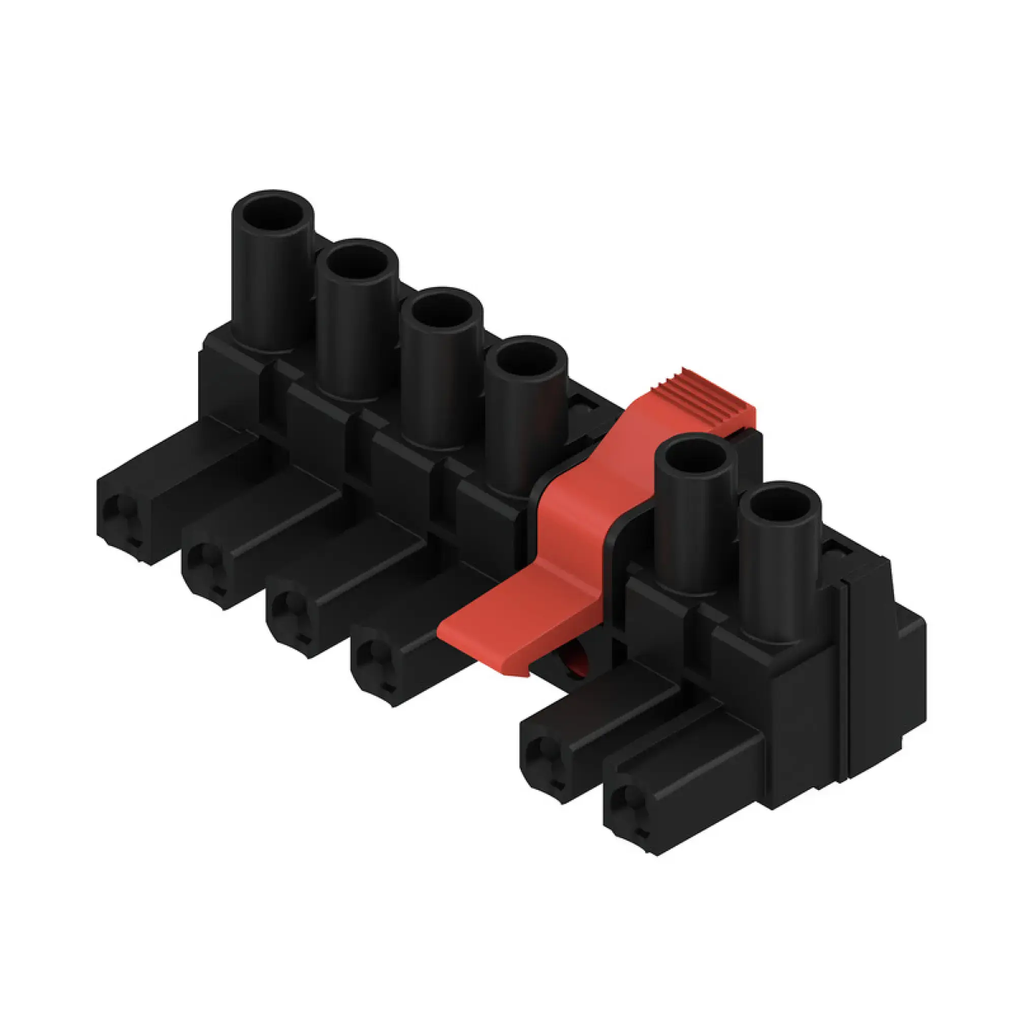 Weidmüller 1398900000 PCB connector (wire connection), 500 V, 29 A, Pitch in mm: 7.62, 4 mm², Number of poles: 6, Clamping yoke connection, Box (img_001)
