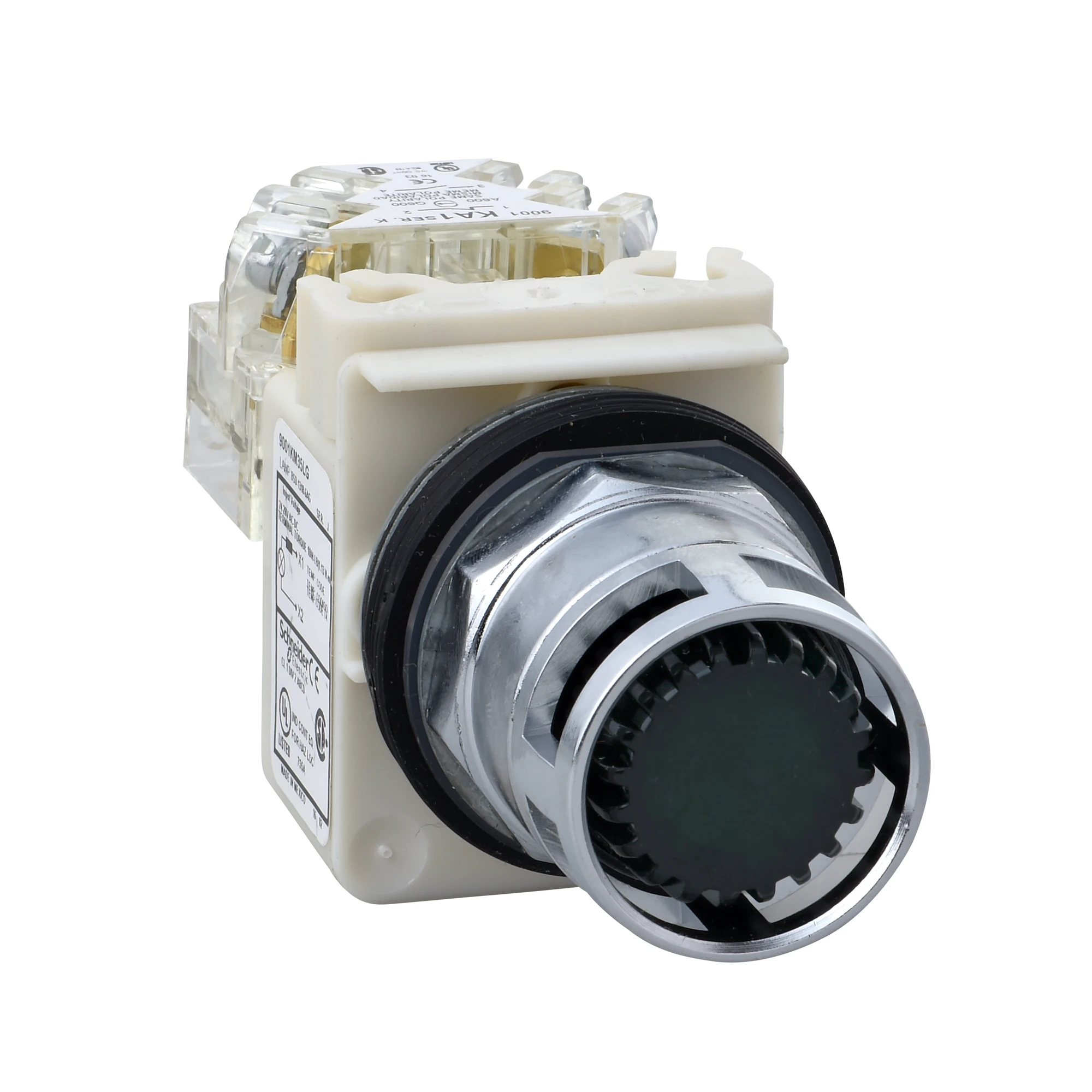 Schneider Electric 9001K3L7GH13 Green Illuminated Push Button Ø 30, flat, without latching, 230V, 1NO (img_001)
