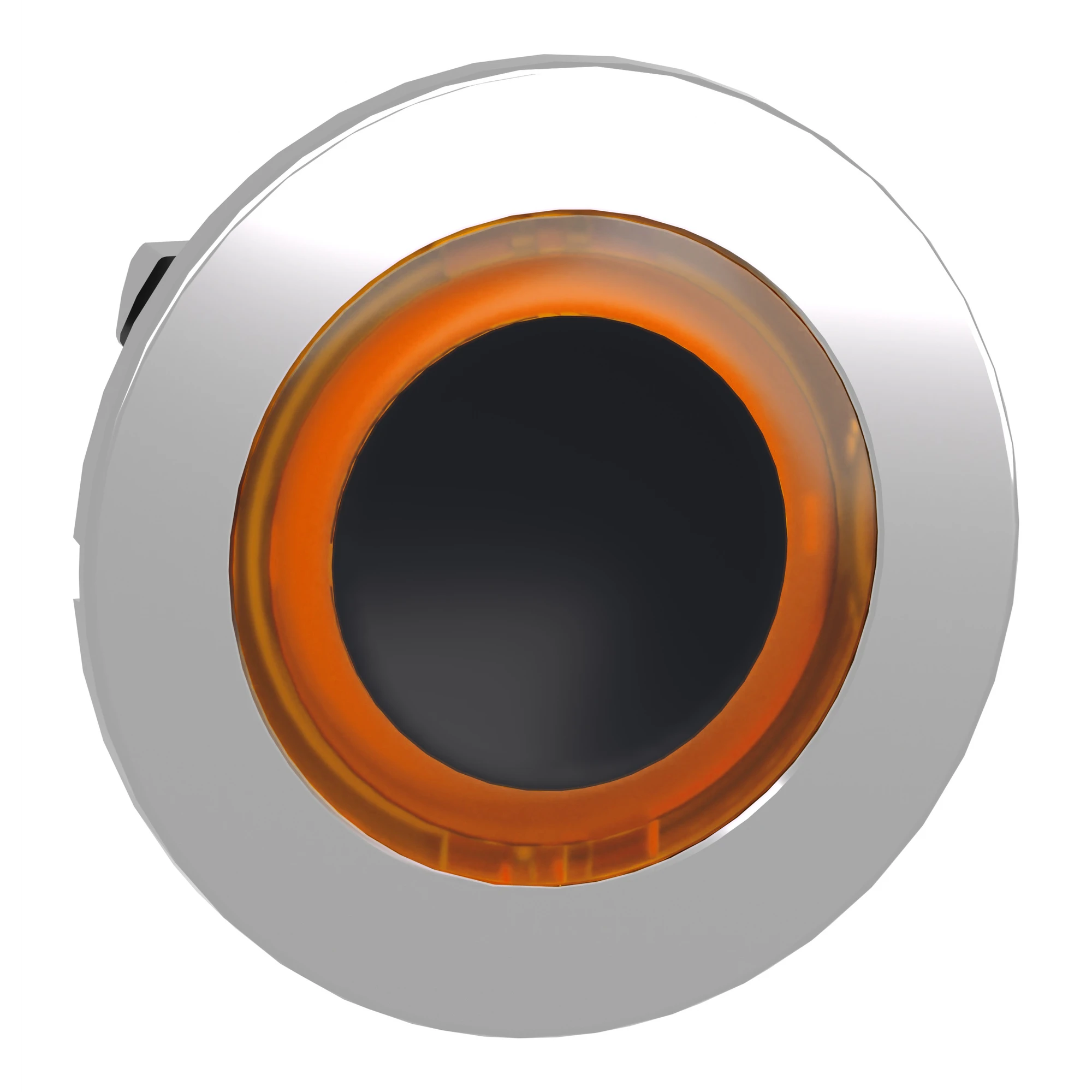 Schneider Electric ZB4FW953 Illuminated push button, front element, Harmony XB4F, metal, orange, 30mm, for universal LED, illuminated ring (img_001)