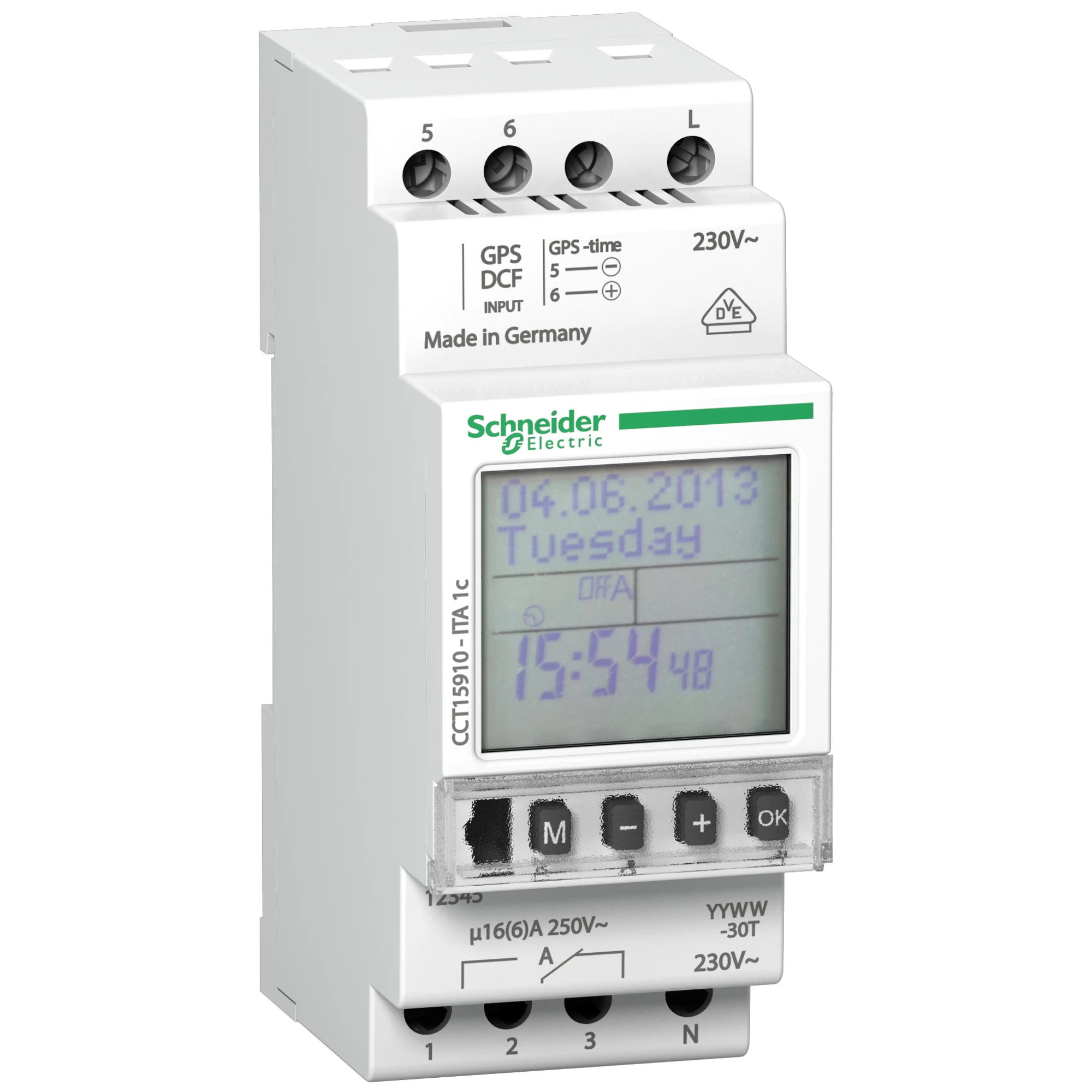 Schneider Electric CCT15910 Acti 9, ITA, 1C Yearly Timer Switch, 24 Hour+7 Day+Year (img_001) Schneider Electric CCT15910 Acti 9, ITA, 1C Yearly Timer Switch, 24 Hour+7 Day+Year (img_001)