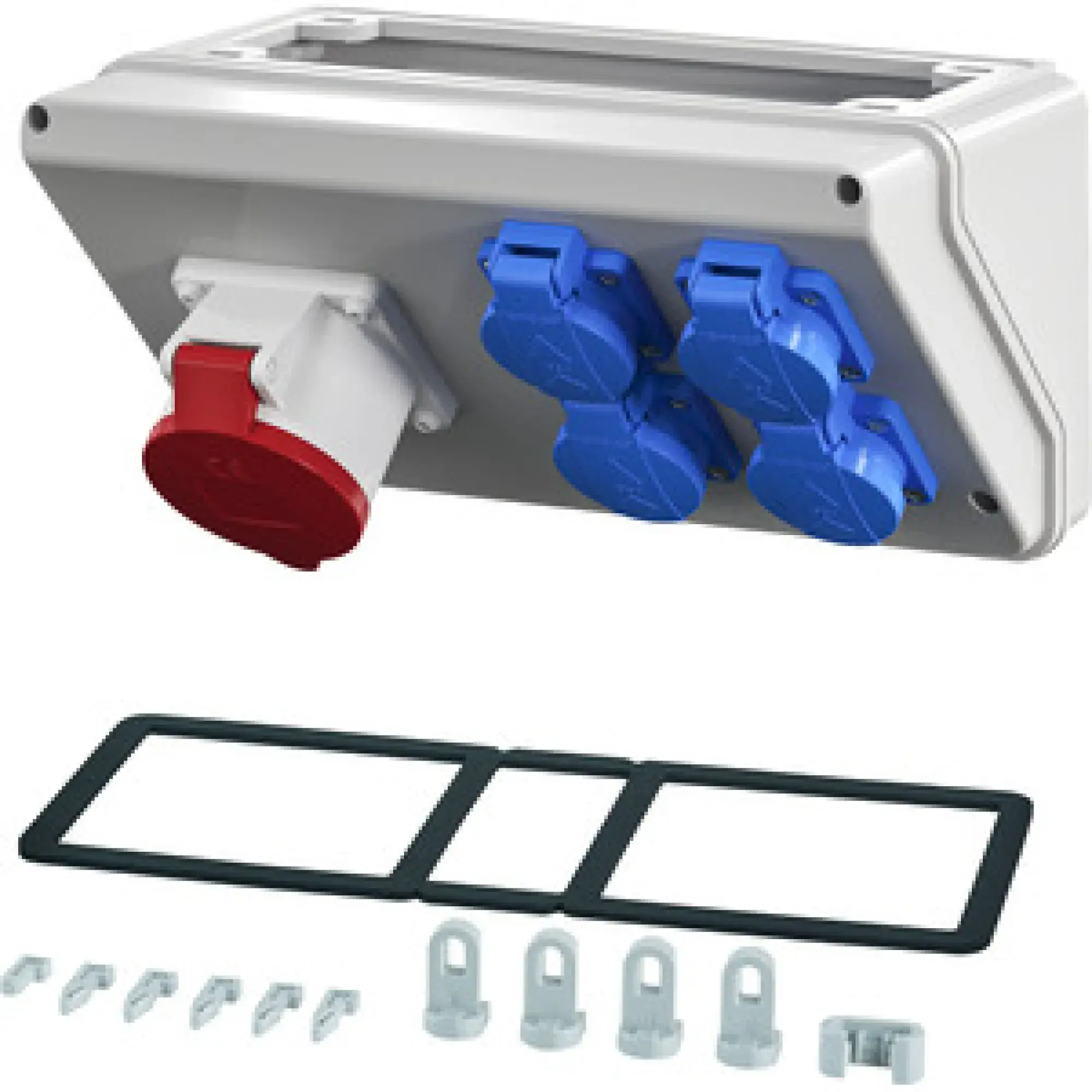 Hensel 20001089 Mi Connection Box, 4x Schuko + CEE 32A, 5p., 400V, 6h Mi CB 17 (img_001) Hensel 20001089 Mi Connection Box, 4x Schuko + CEE 32A, 5p., 400V, 6h Mi CB 17 (img_001)