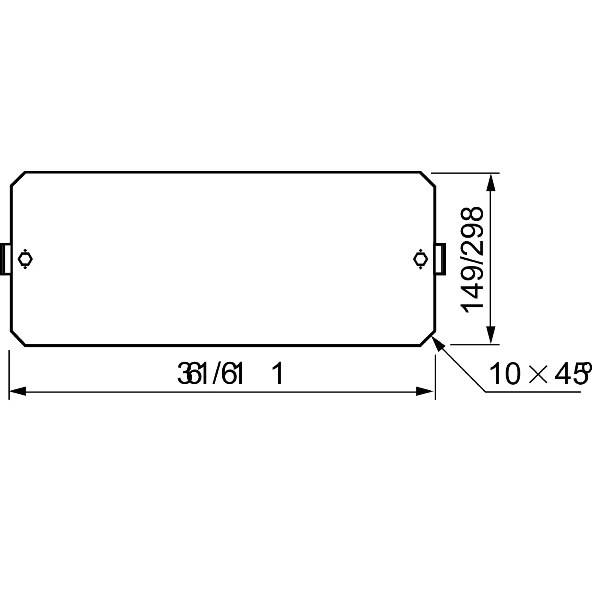 Schneider Electric NSYPMP7502DLP Mounting plate, galvanized steel, for DLP height=2 rows in PLA enclosure W 500mm (img_002)