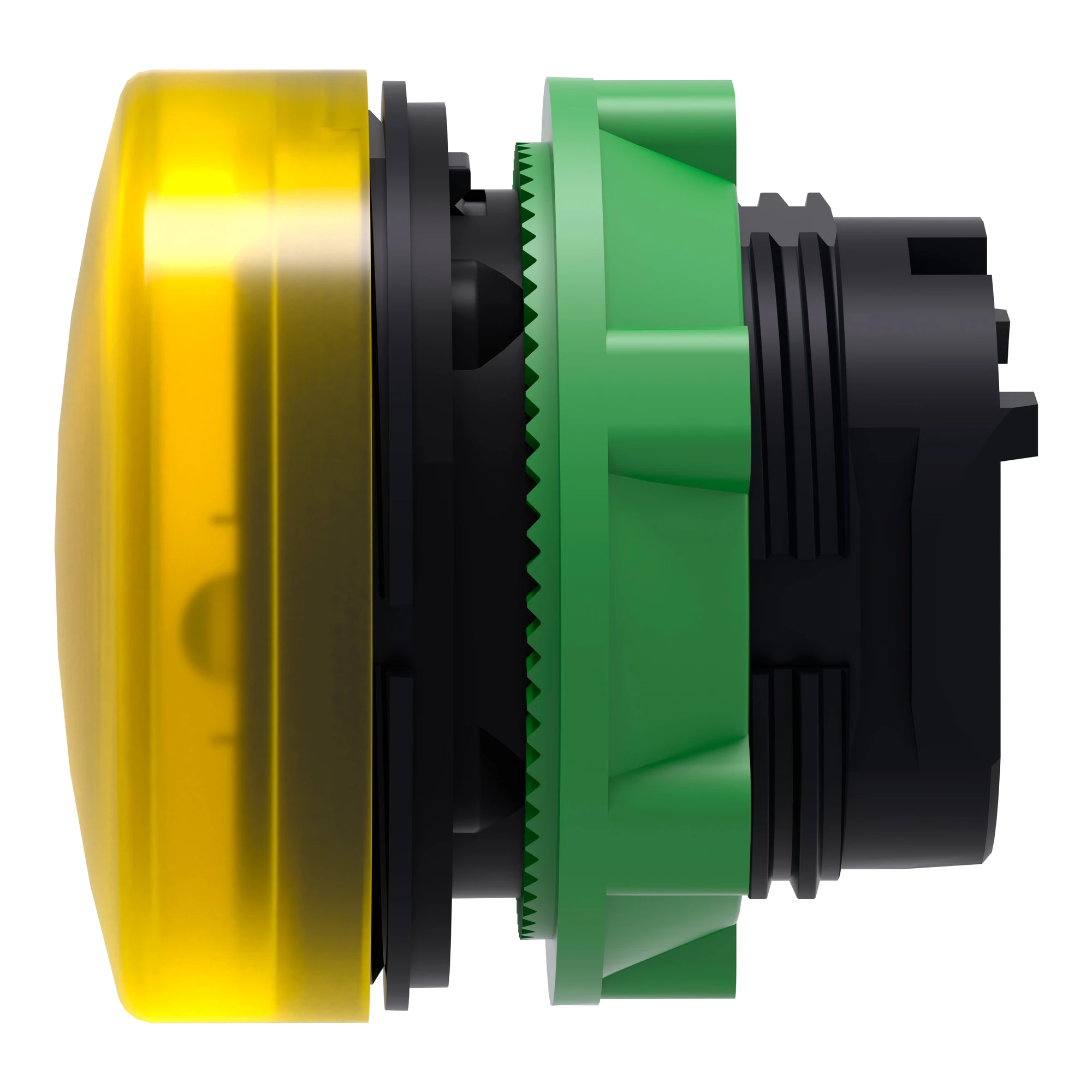 Schneider Electric ZB5AV083S Indicator light, front element, Harmony XB5, plastic, 22mm, yellow, for universal LED, ribbed dome (img_007)