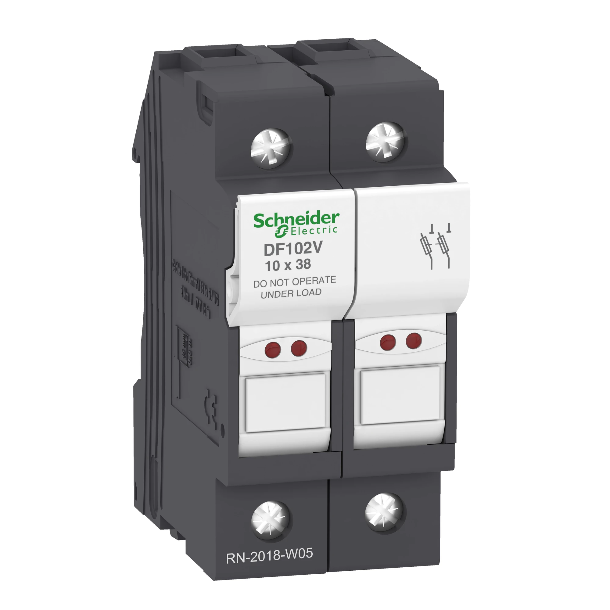 Schneider Electric DF102V Safety-holder TeSys 2p 32A , fuse link size 10x38mm, w. ind. for fuse fail (img_001)