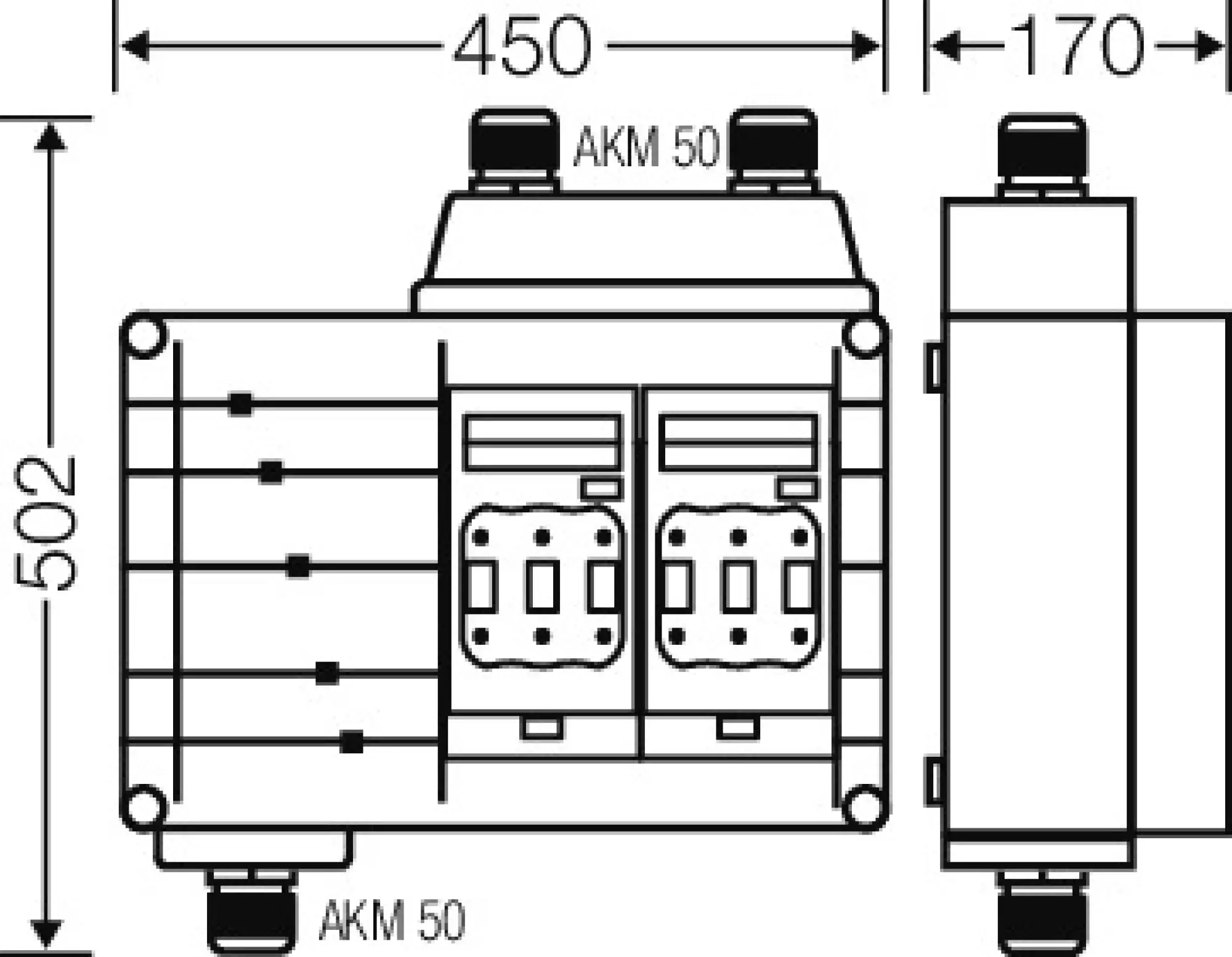 Hensel 20001442 Mi-Hauptleitungsverteiler 2x3xNH 00 , 125 A, 5polige Sammelschiene 250 A HV 0060 (img_002)