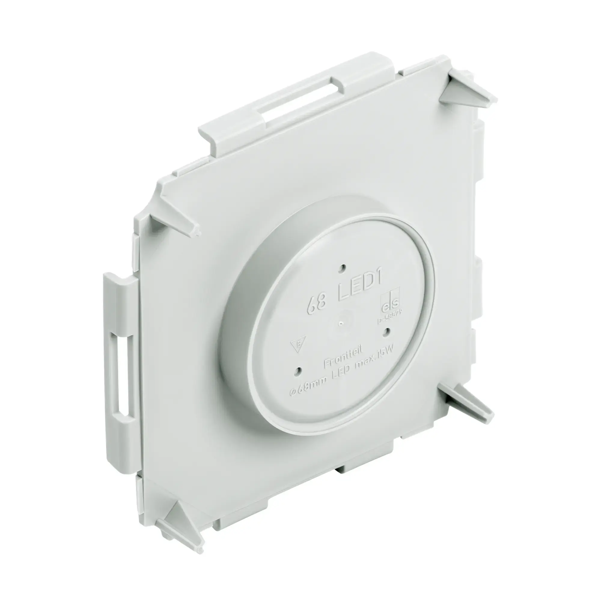 Spelsberg 98206801 Front part, grey, Type of protection IP30, Suitable for concrete construction, for LED, Rated insulation voltage 400V AC, Halogen free (img_001)