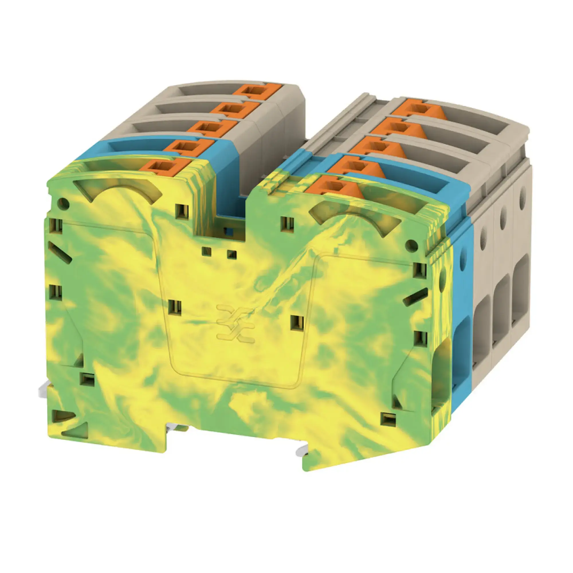 Weidmüller 2551540000 Feed-through terminal block, PUSH IN, dark beige, 35 mm², 125 A, 1000 V, Number of connections: 10 (img_001)