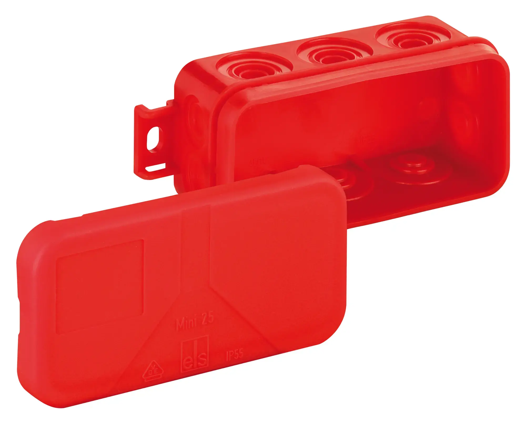 Spelsberg 31070801 Junction box, Type of protection IP55, Max. conductor cross section 2,5², Impact strength IK07, Protection class II, Ui 400V AC, VDE, Halogen free (img_001)