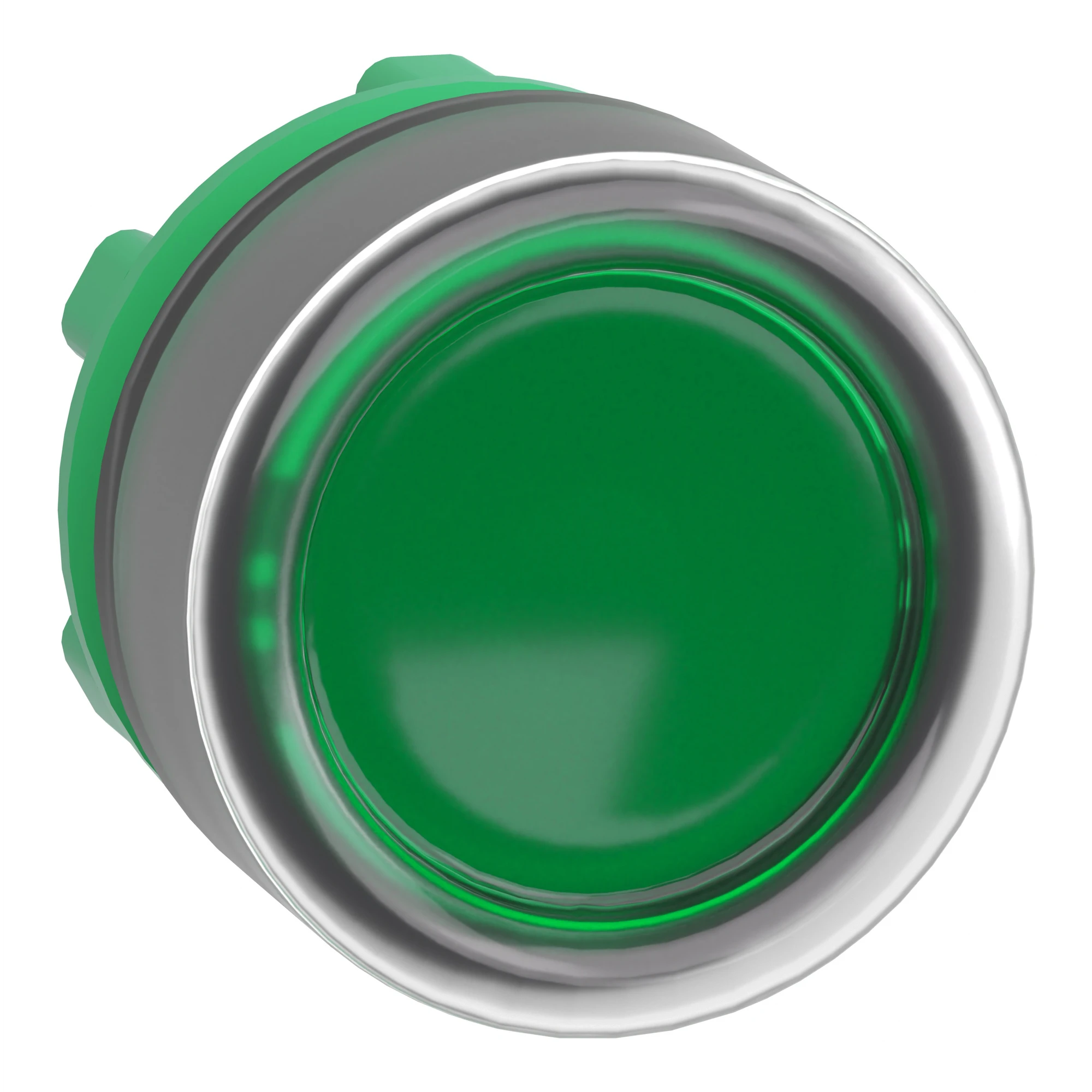 Schneider Electric ZB5AW533 Illuminated push-button, front element, Harmony XB5, plastic, 22mm, green, for universal LED, with protective cap (img_001)
