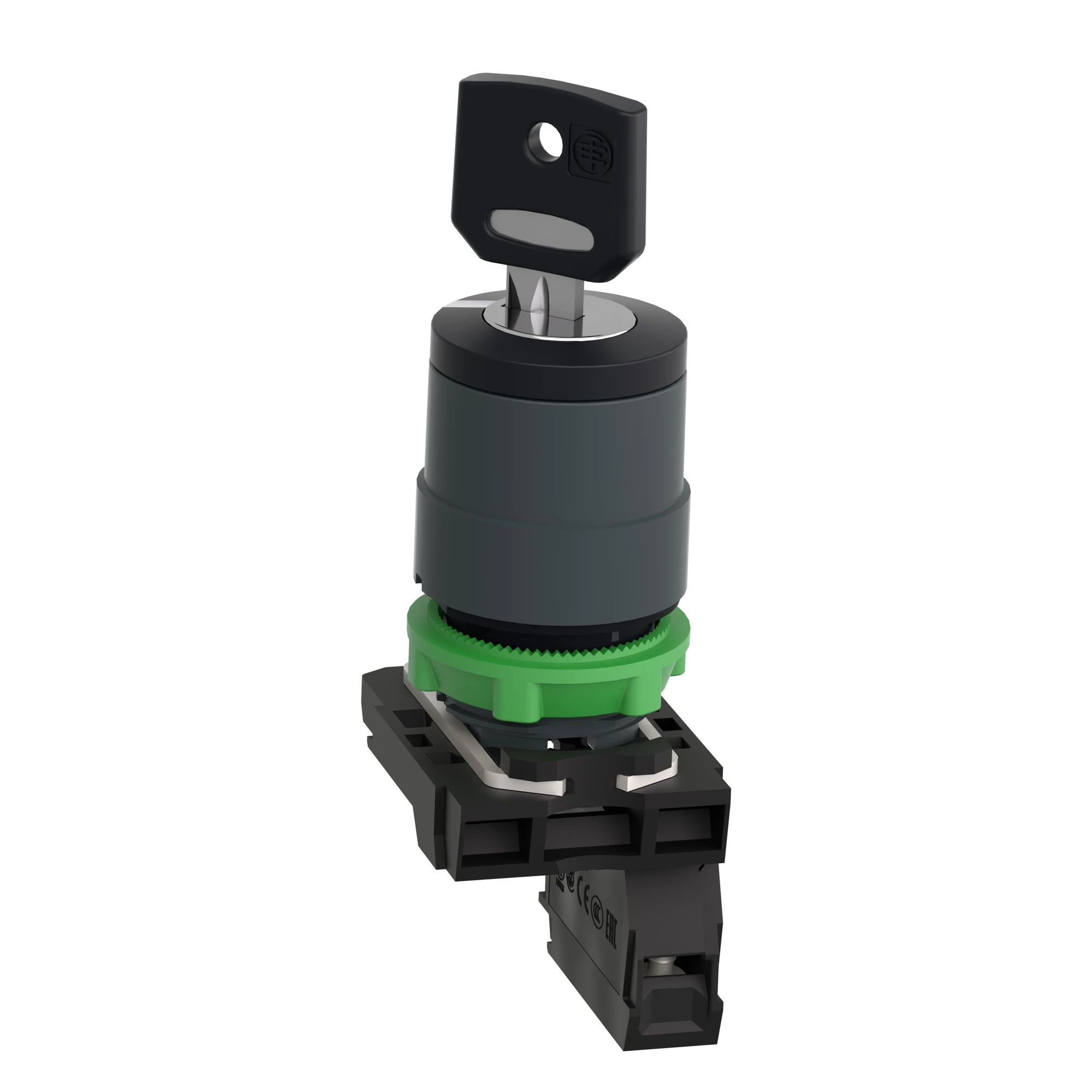 Schneider Electric XB5AG61 Key switch, Harmony XB5, plastic, black, 2 positions, 22mm, momentary, Ronis 455, 1S (img_005)