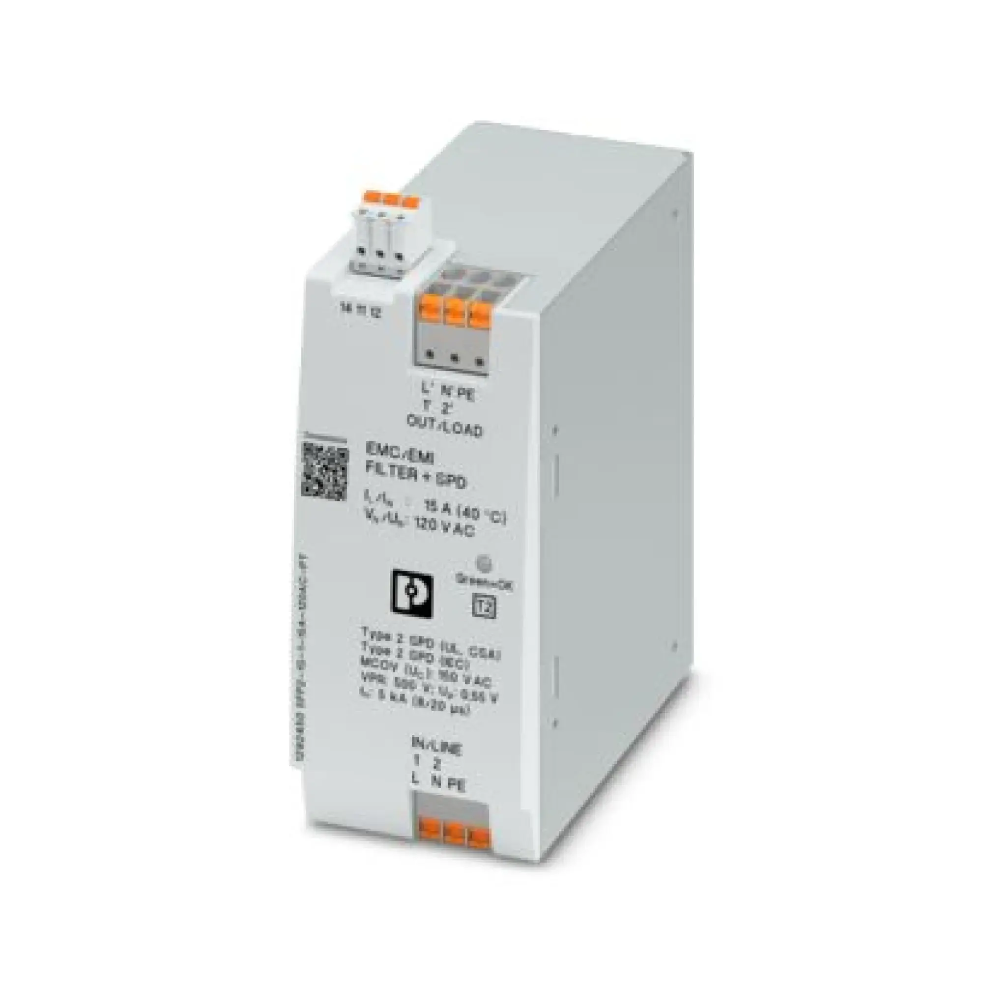 Phoenix Contact 1292450 EMC filter surge protection device SFP2-1S-1-15A-120AC-PT (img_001)