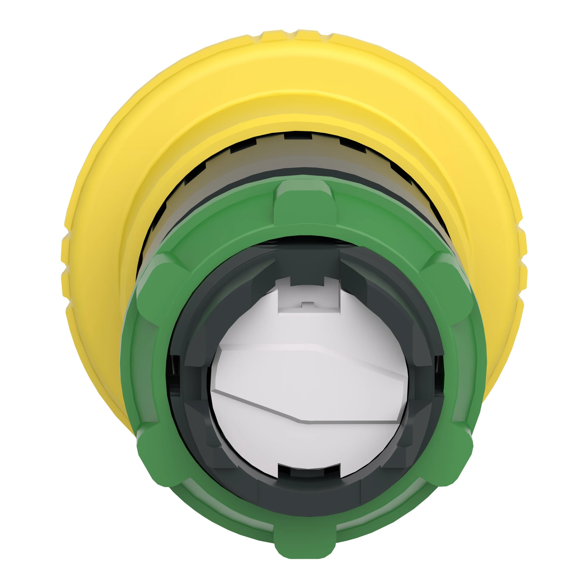 Schneider Electric ZB5AS55 Mushroom push button, front element, Harmony XB5, plastic, 22mm, yellow, mushroom 40mm, twist release (img_002)