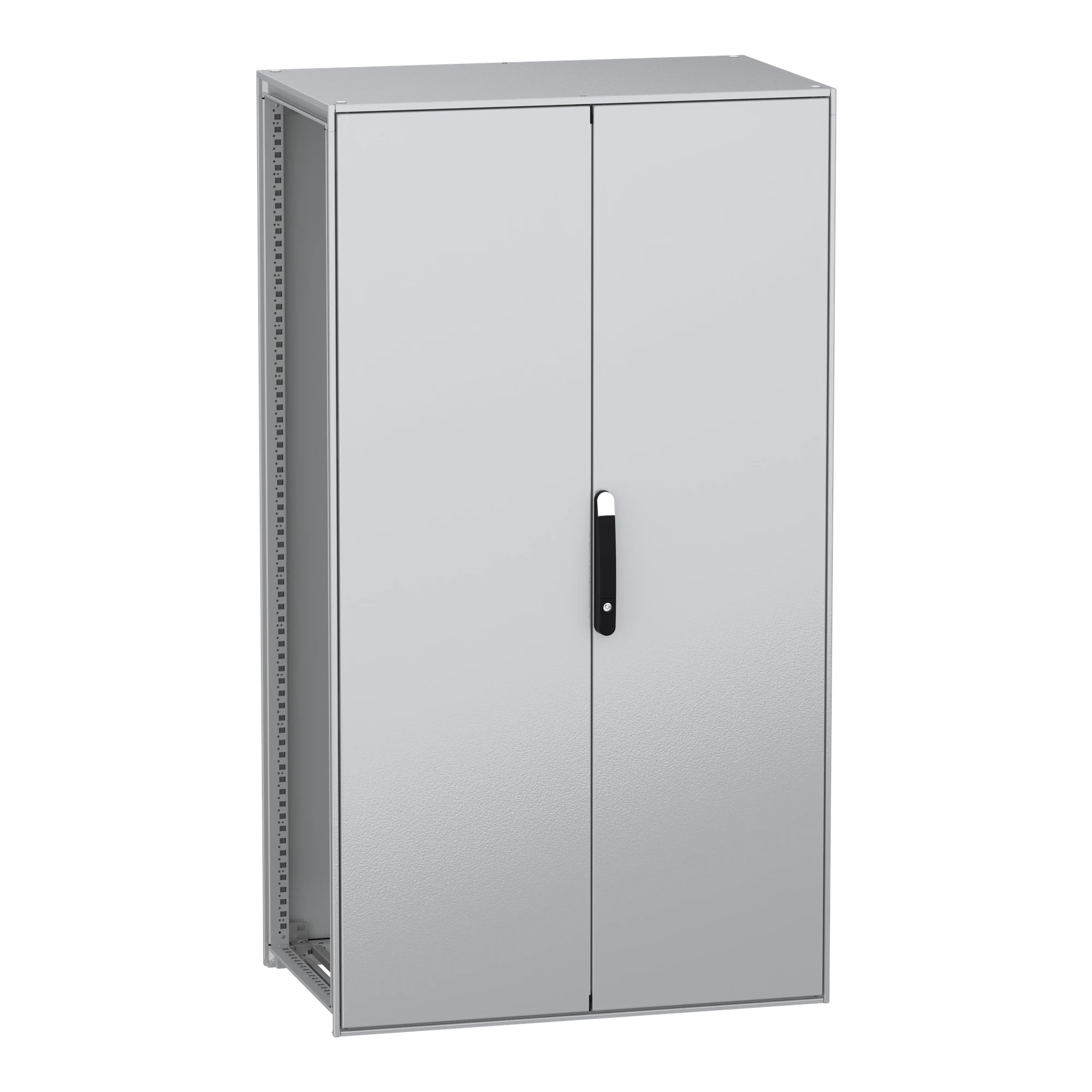 Schneider Electric NSYSFN1810602D Floor-standing enclosure, PanelSeT SFN, made of decarbonized steel, without mounting plate, assembled, 1800x1000x600mm, 2 doors, IP55 (img_001)