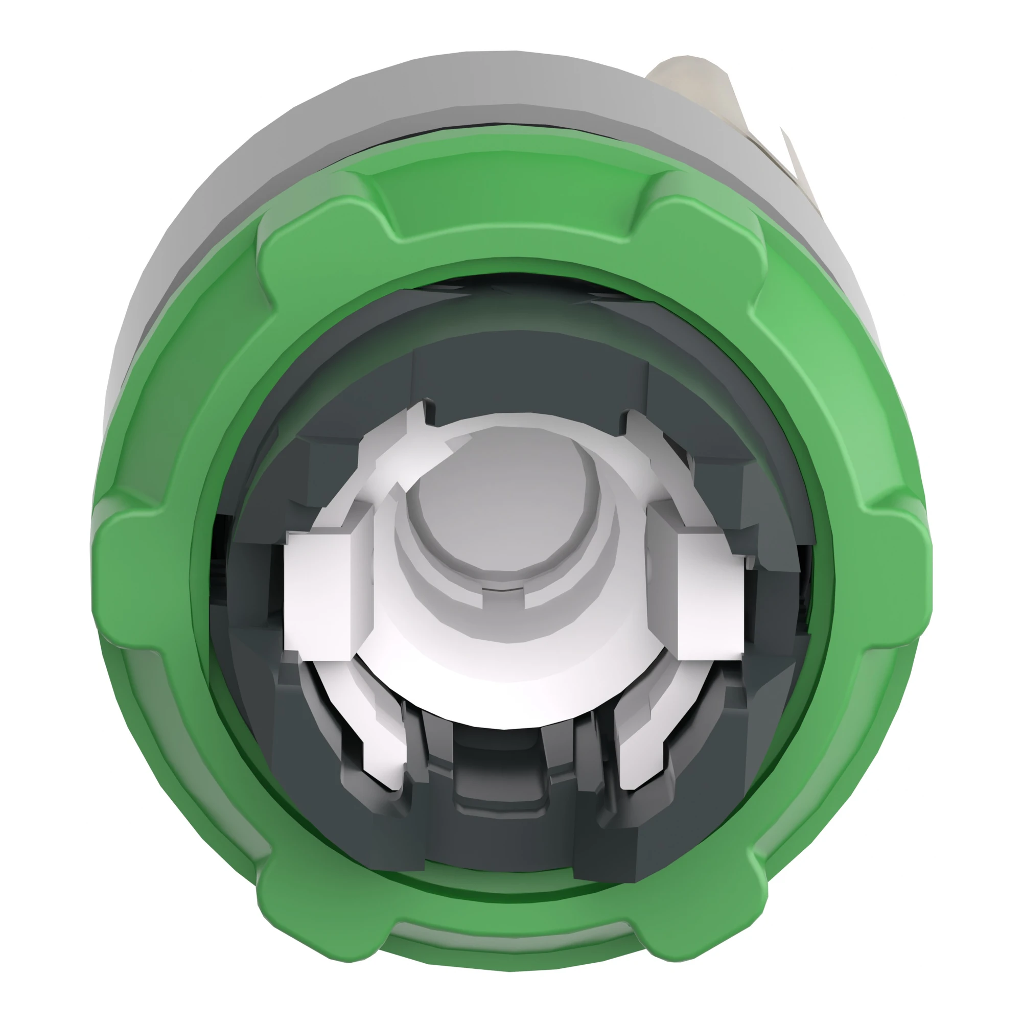 Schneider Electric ZB5AK1213C0 Illuminated selector switch, front element, Harmony XB5, plastic, 22mm, white, for universal LED, 2 positions, latching (img_002)