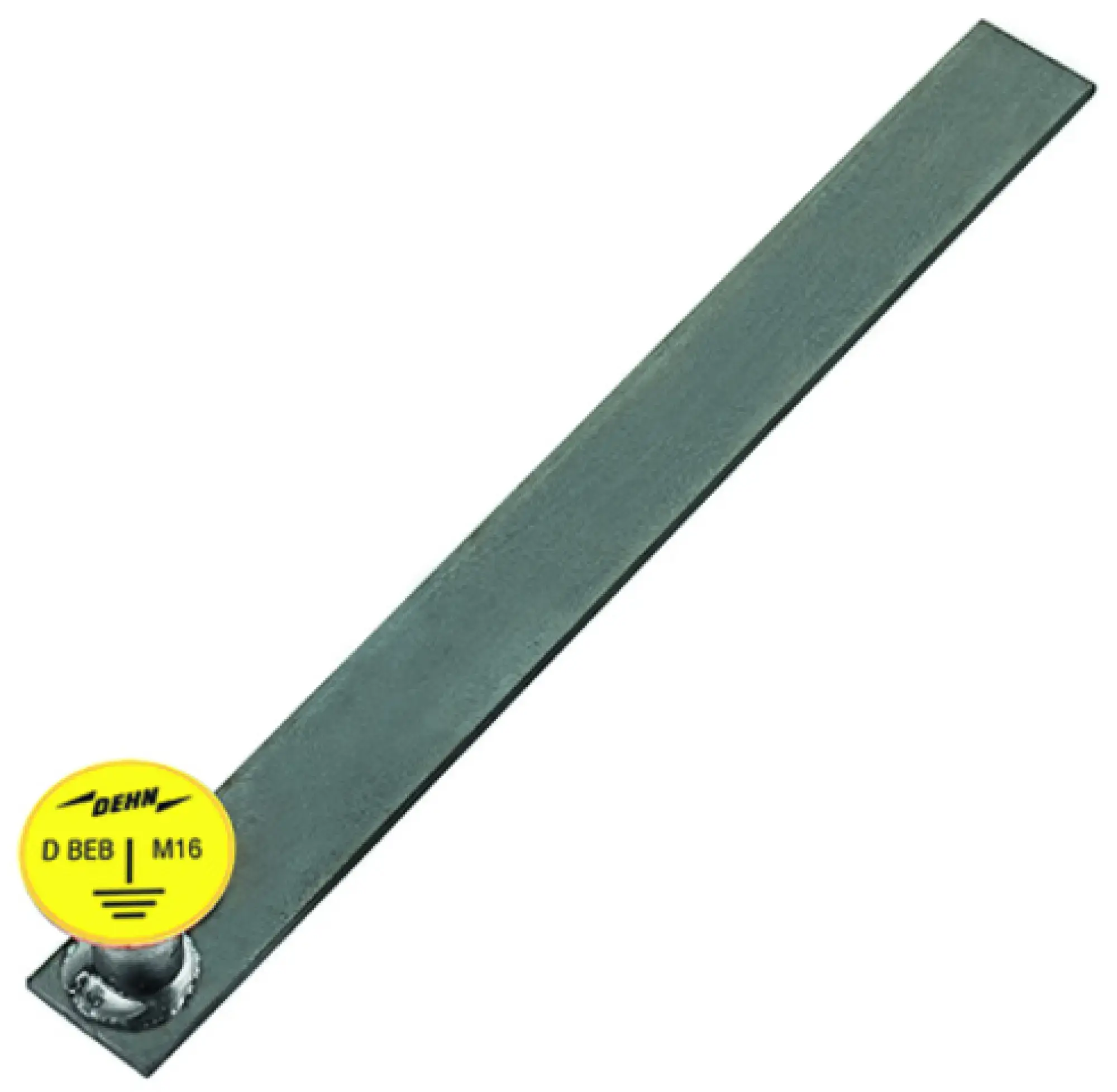 Dehn 419500 Flat steel earthing bridge, conn. plate with M16 thread D 50mm H 58mm L 100mm (img_001)
