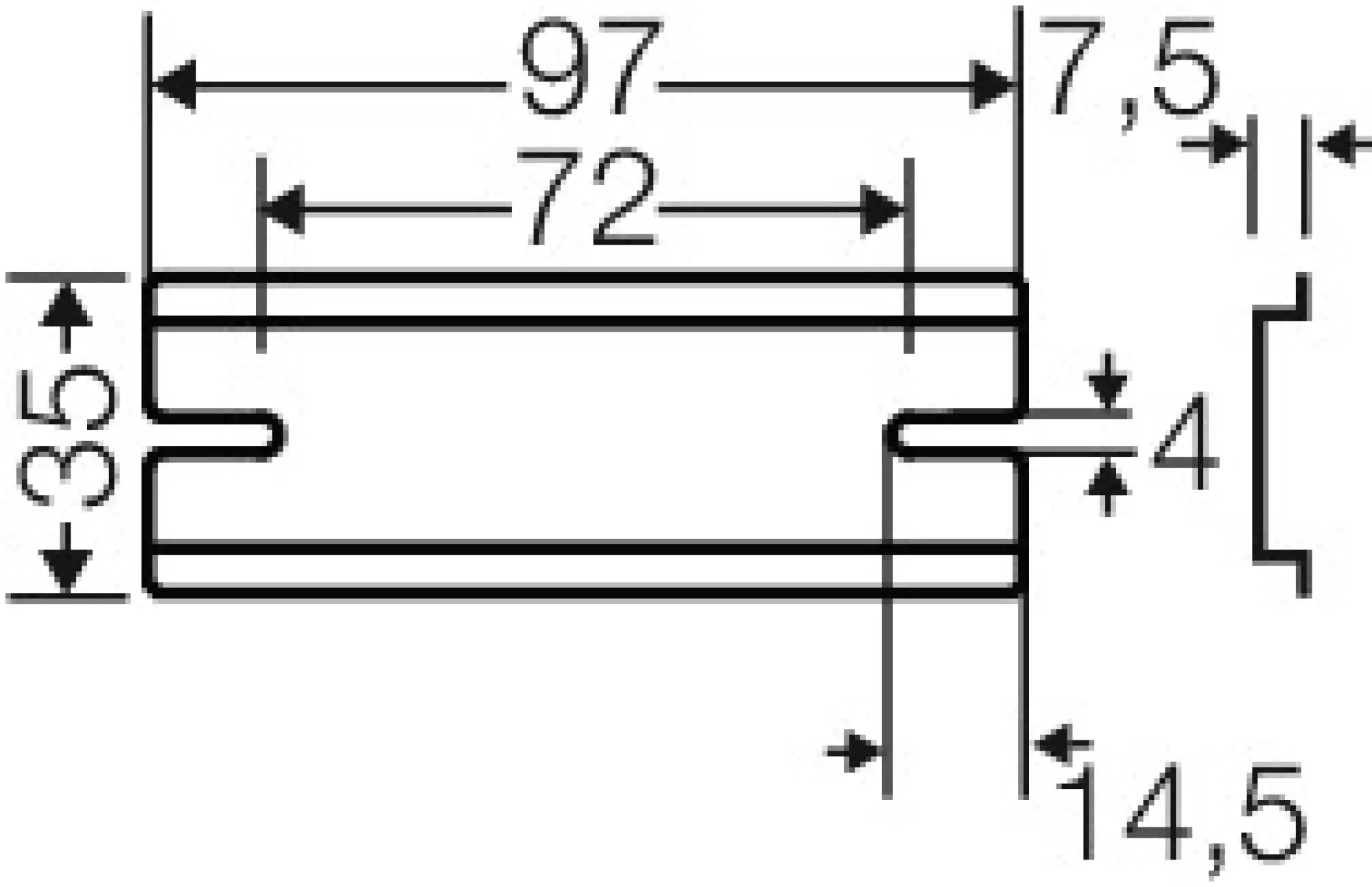 Hensel 62000124 Tragschiene 97 mm, für DK / KF / EB 06.... DK TS 06 (img_003) Hensel 62000124 Tragschiene 97 mm, für DK / KF / EB 06.... DK TS 06 (img_003)