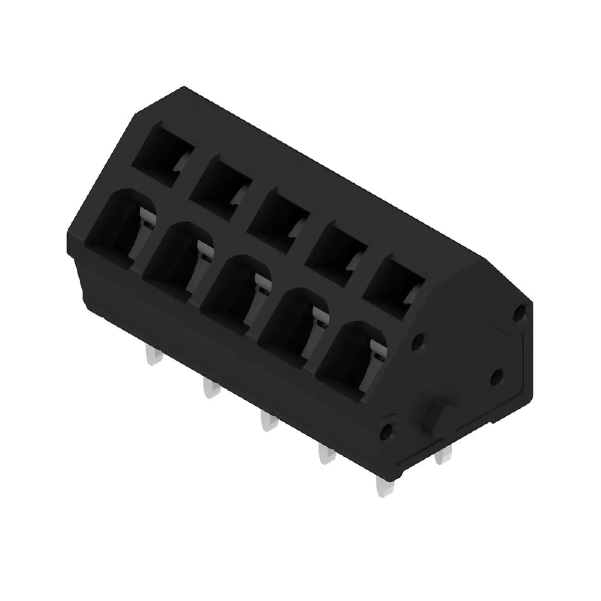 Weidmüller 1811870000 PCB terminal, 320 V, 24 A, Pitch in mm: 5.00, 2.5 mm², Number of poles: 5, Tension-clamp connection, THT solder connection, 135°, Box (img_001) Weidmüller 1811870000 PCB terminal, 320 V, 24 A, Pitch in mm: 5.00, 2.5 mm², Number of poles: 5, Tension-clamp connection, THT solder connection, 135°, Box (img_001)