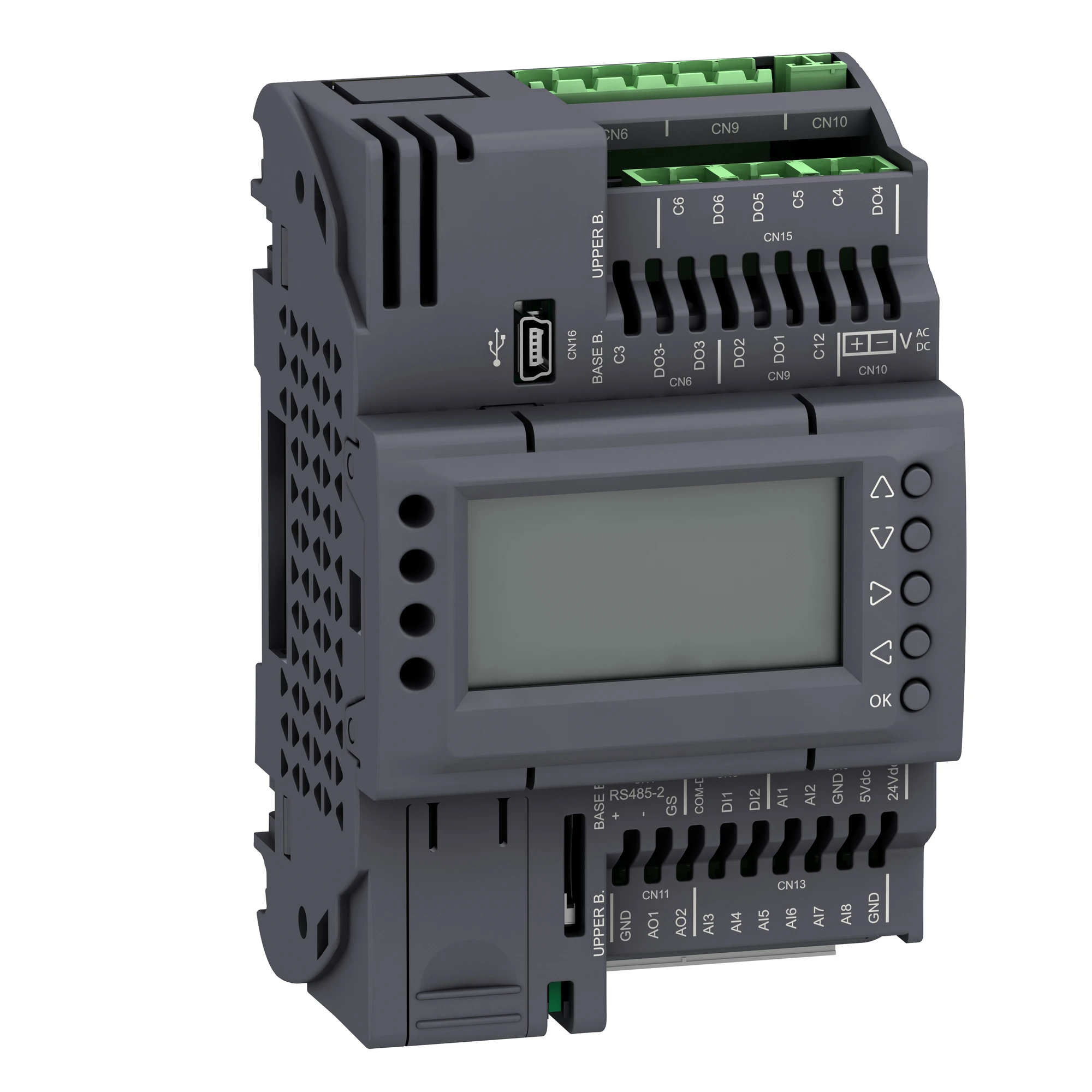 Schneider Electric TM172ODM18R PLC Control, Modicon M172 Optimized, Display, 18 I/O, Ethernet, Modbus, BACnet, 24 VAC/DC (img_001)