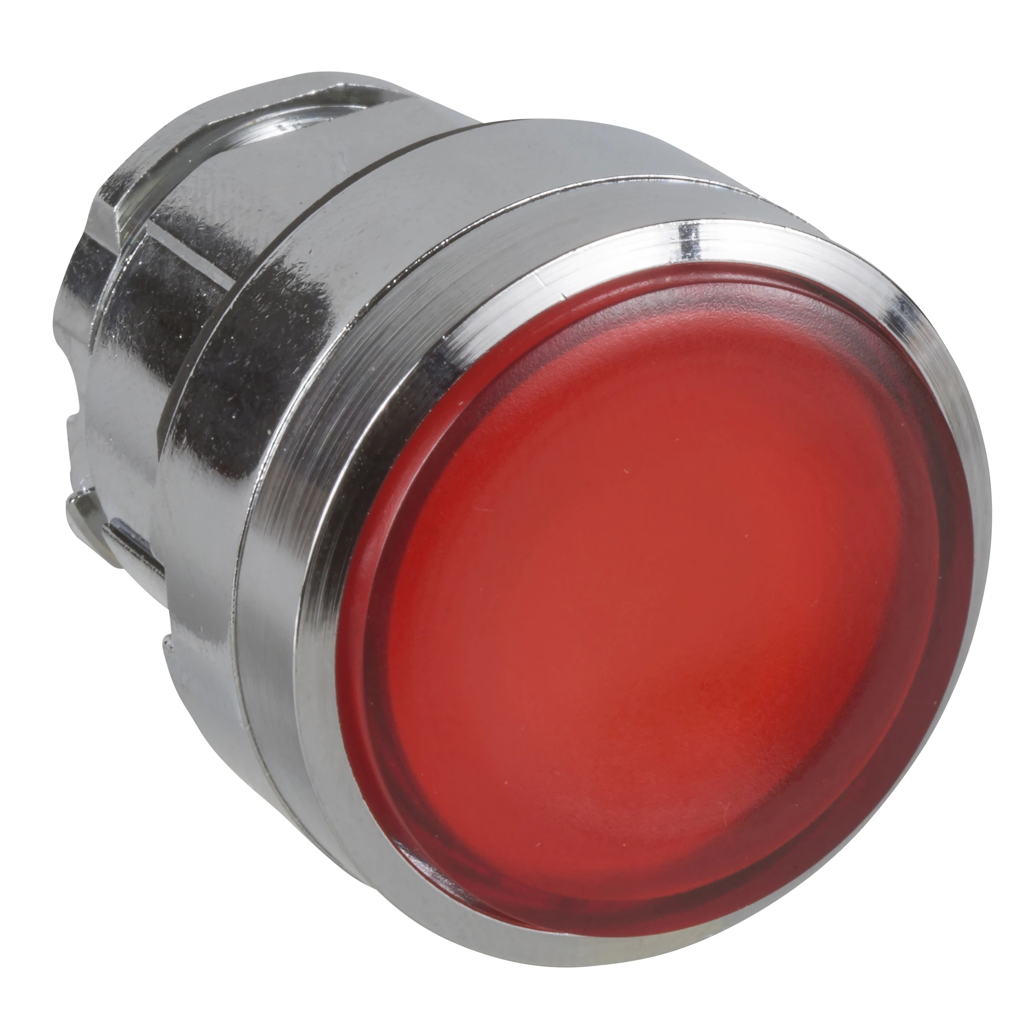 Schneider Electric ZB4BH0483 Illuminated pushbutton, front element, Harmony XB4, metal, 22mm, red, for universal LED, latching, with label insert (img_001)