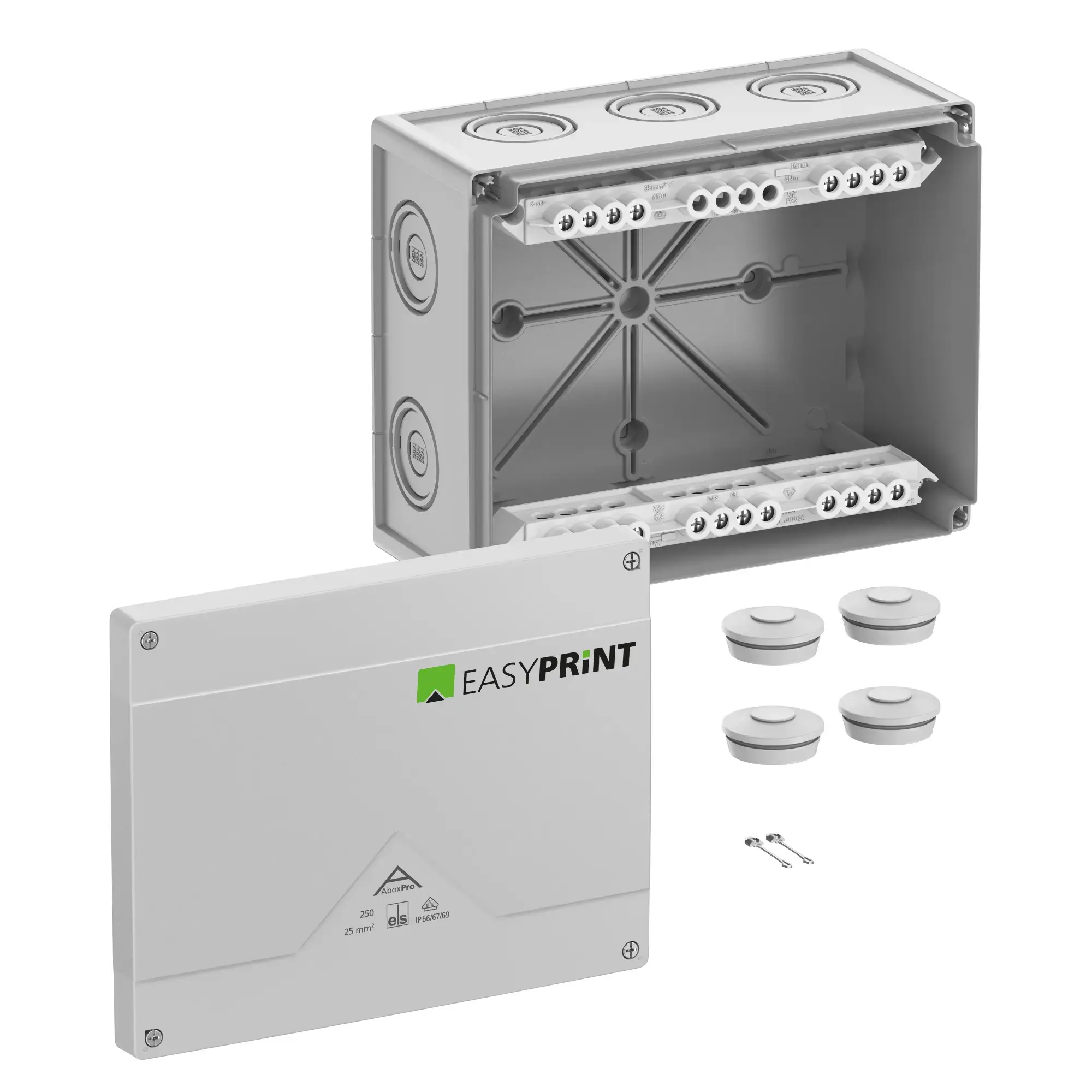 Spelsberg 425420EP Junction box, Type of protection IP66/IP67/IP69, max. 25², IK09, Protection class II, Ui 690V AC, Ui 690V DC, DLG, DNV, VDE, Halogen free (img_001) Spelsberg 425420EP Junction box, Type of protection IP66/IP67/IP69, max. 25², IK09, Protection class II, Ui 690V AC, Ui 690V DC, DLG, DNV, VDE, Halogen free (img_001)