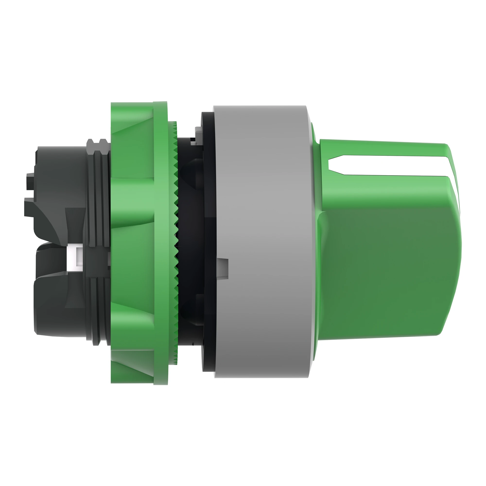 Schneider Electric ZB5AD403C0 Selector switch, front element, Harmony XB5, plastic, 22mm, light grey, green, 2 positions, momentary (img_004)
