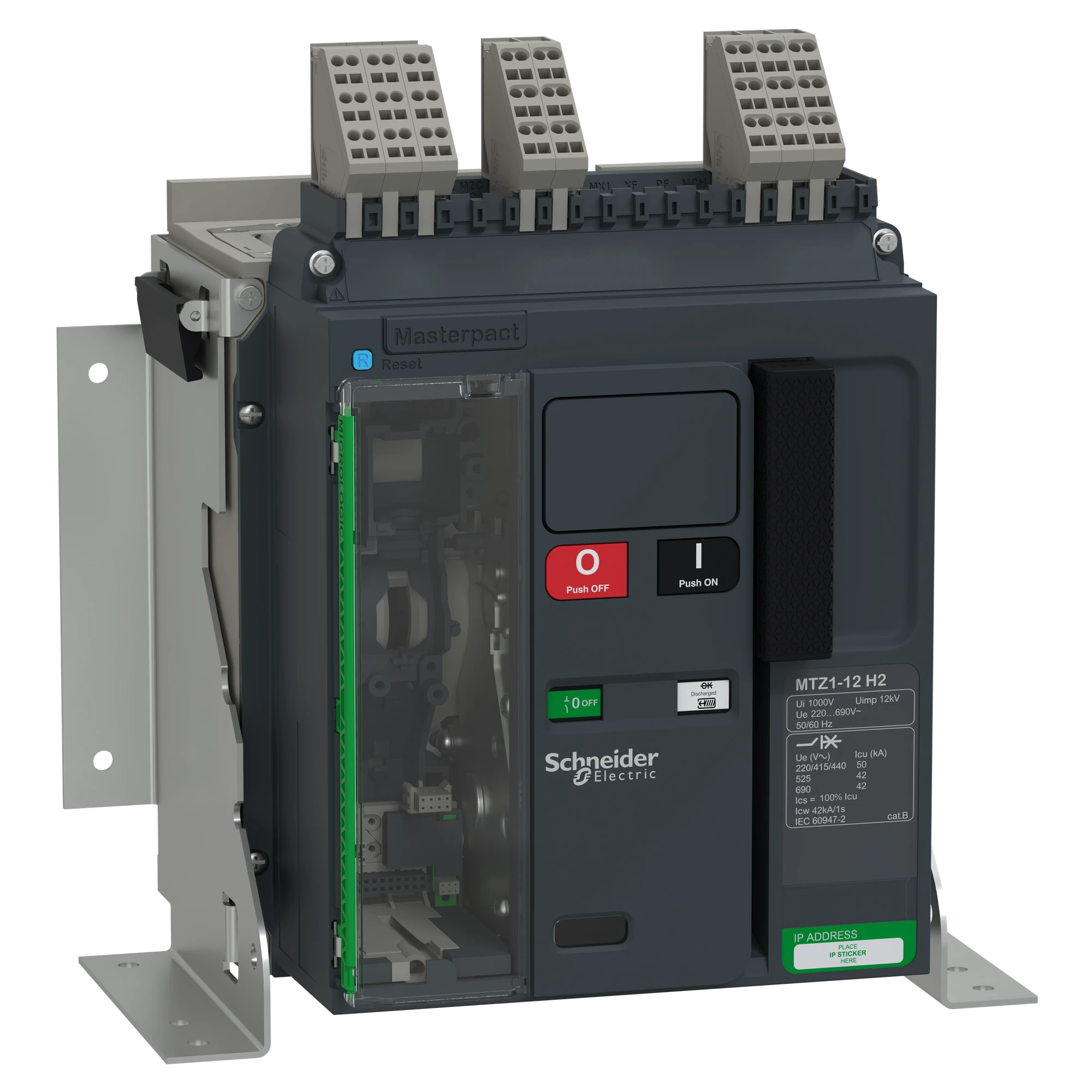Schneider Electric LV947141 MasterPacT MTZ1 12 1250A H2 50kA/440VAC (Icu) 3P Grundschalter Festeinbau für MicroLogic Active (img_001) Schneider Electric LV947141 MasterPacT MTZ1 12 1250A H2 50kA/440VAC (Icu) 3P Grundschalter Festeinbau für MicroLogic Active (img_001)