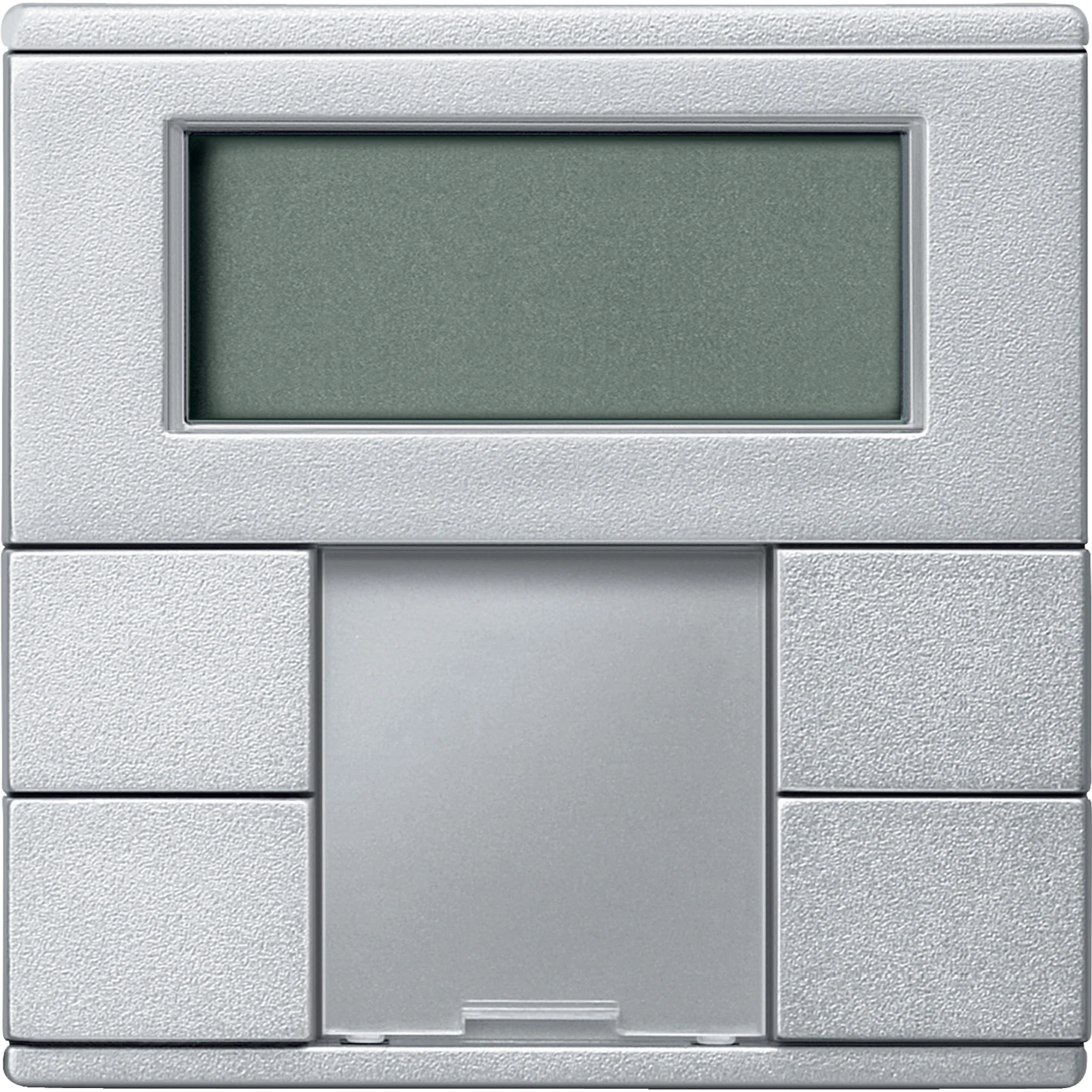 Schneider Electric MTN6212-0460 Double push-button plus with room thermostat, aluminum, System M (img_001) Schneider Electric MTN6212-0460 Double push-button plus with room thermostat, aluminum, System M (img_001)