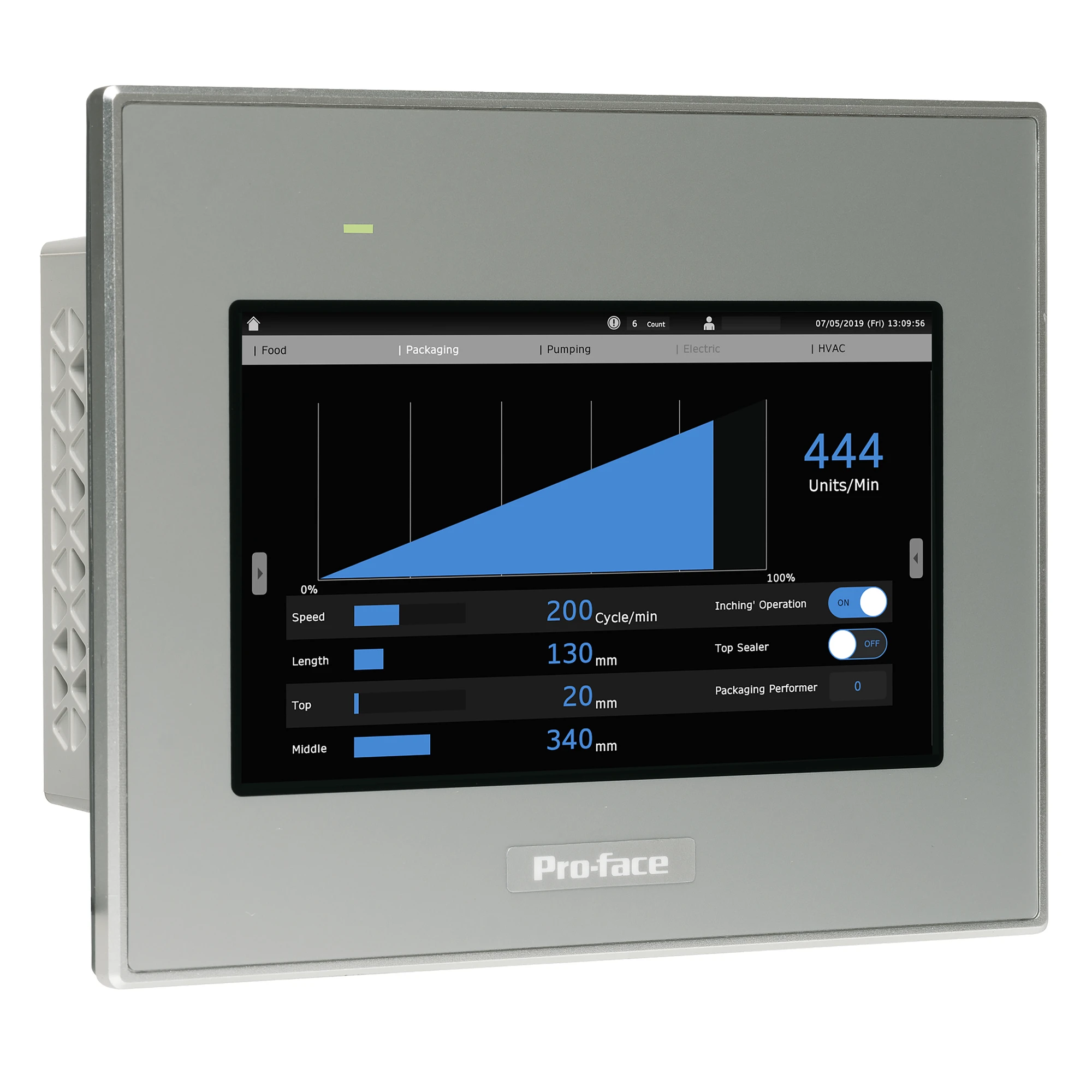 Schneider Electric PFXST6200WAD Pro-face ST6000 4"W Basic HMI Touch Panel resistive, 1 x Ethernet, 1 x serial COM, USB (img_001)