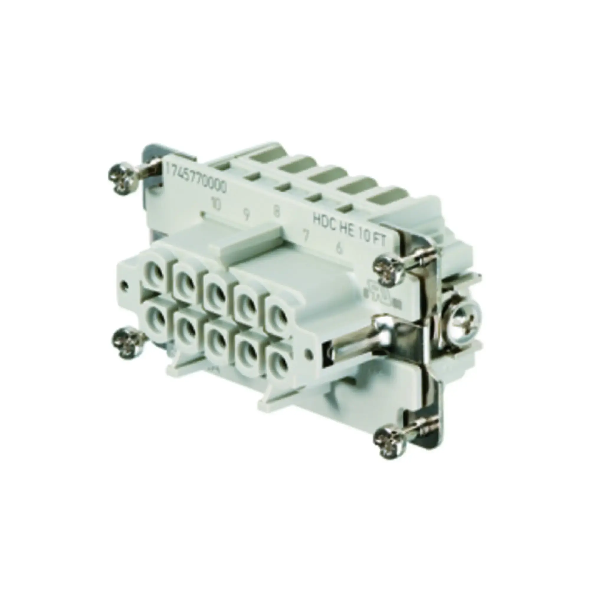 Weidmüller 1745770000 Contact insert (industry plug-in connectors), Female, 500 V, 16 A, Number of poles: 10, Tension-clamp connection, Size: 4 (img_001) Weidmüller 1745770000 Contact insert (industry plug-in connectors), Female, 500 V, 16 A, Number of poles: 10, Tension-clamp connection, Size: 4 (img_001)