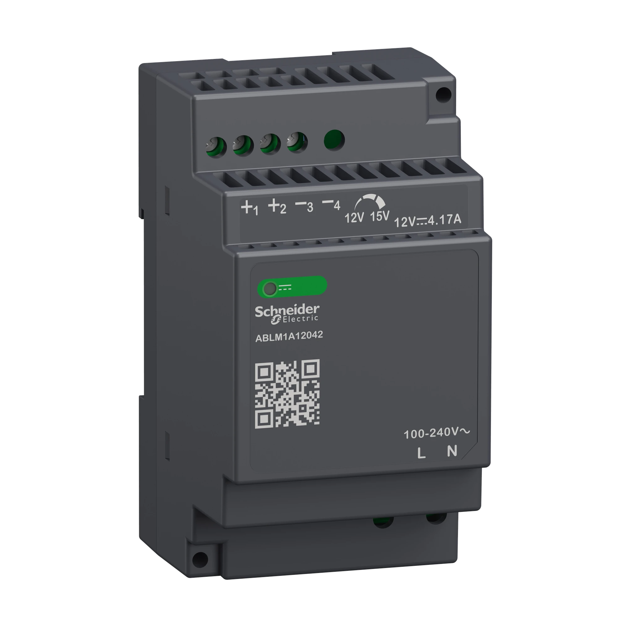 Schneider Electric ABLM1A12042 Power Supply, Modicon ABLM, Modular, Switched-Mode, Single-Phase, 120-240V AC, 12V DC, 4.2A, 50W (img_001) Schneider Electric ABLM1A12042 Power Supply, Modicon ABLM, Modular, Switched-Mode, Single-Phase, 120-240V AC, 12V DC, 4.2A, 50W (img_001)