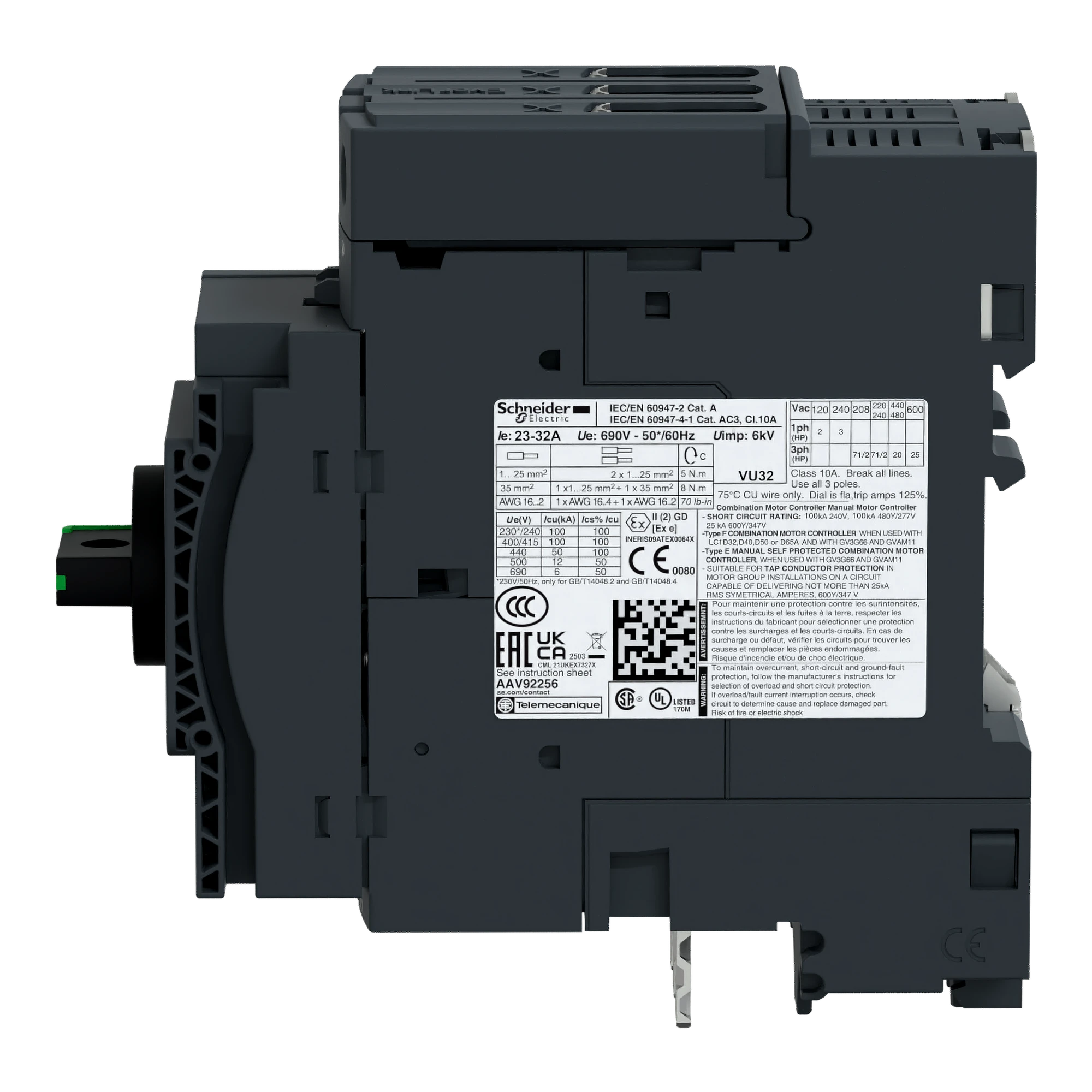 Schneider Electric GV3P731 Motor protection circuit breaker, 3p, 73A MAG. (img_004) Schneider Electric GV3P731 Motor protection circuit breaker, 3p, 73A MAG. (img_004)