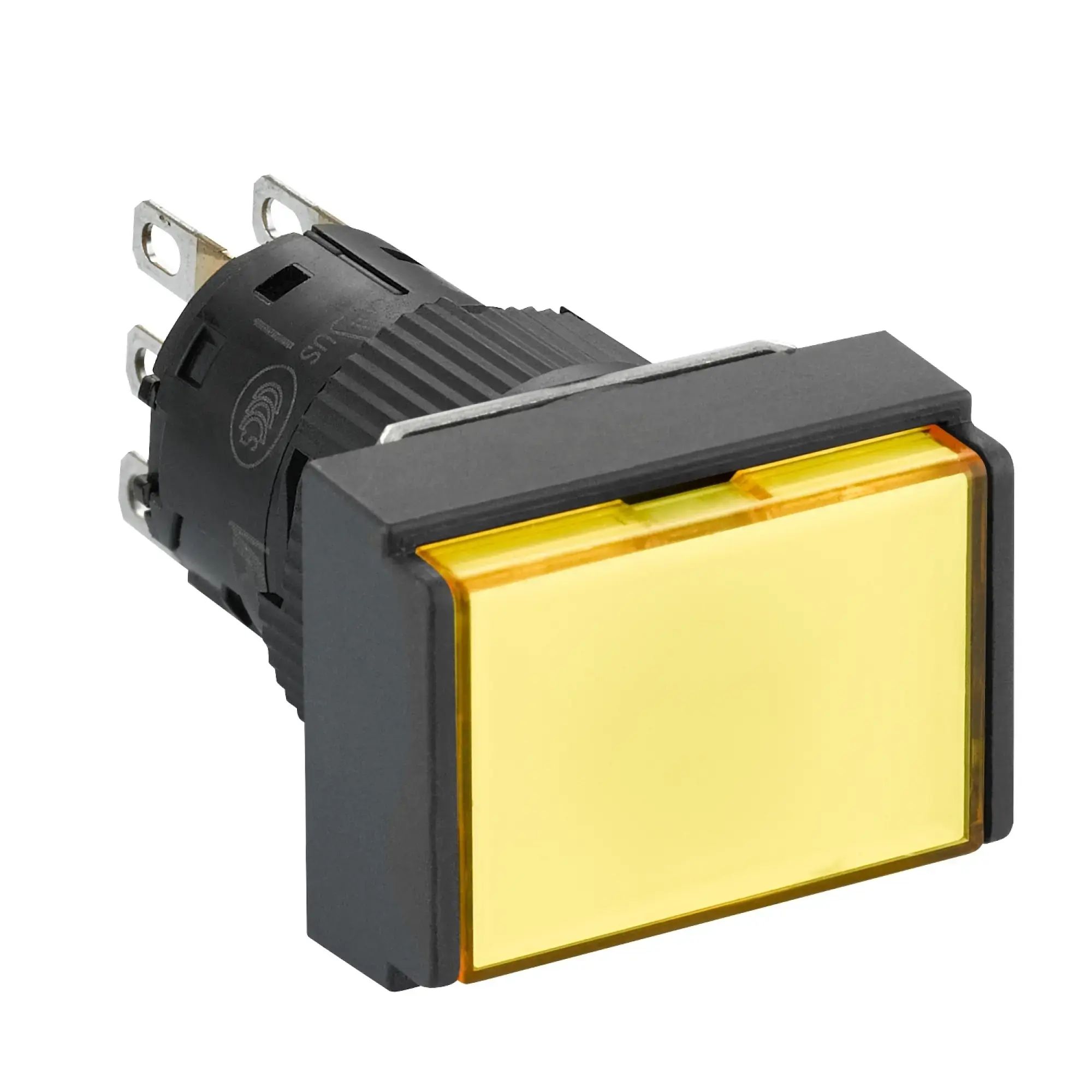 Schneider Electric XB6EDW5B1P Yellow illuminated push-button Ø 16, flat, without latching, 24 V, 1NC (img_002)