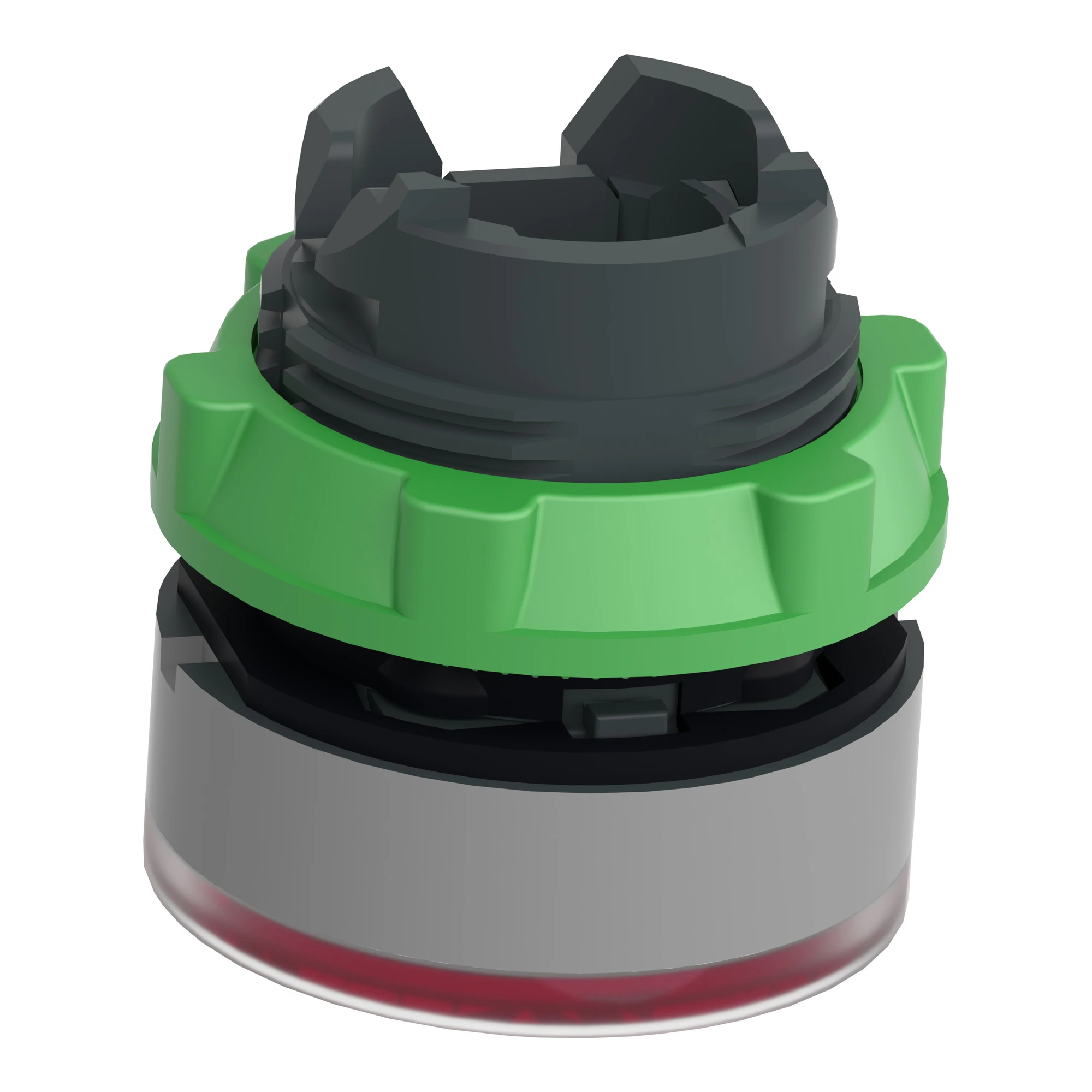 Schneider Electric ZB5AW343C0 Illuminated Pushbutton, Front Element, Harmony XB5, Plastic, 22mm, light grey, red, for universal LED (img_007)