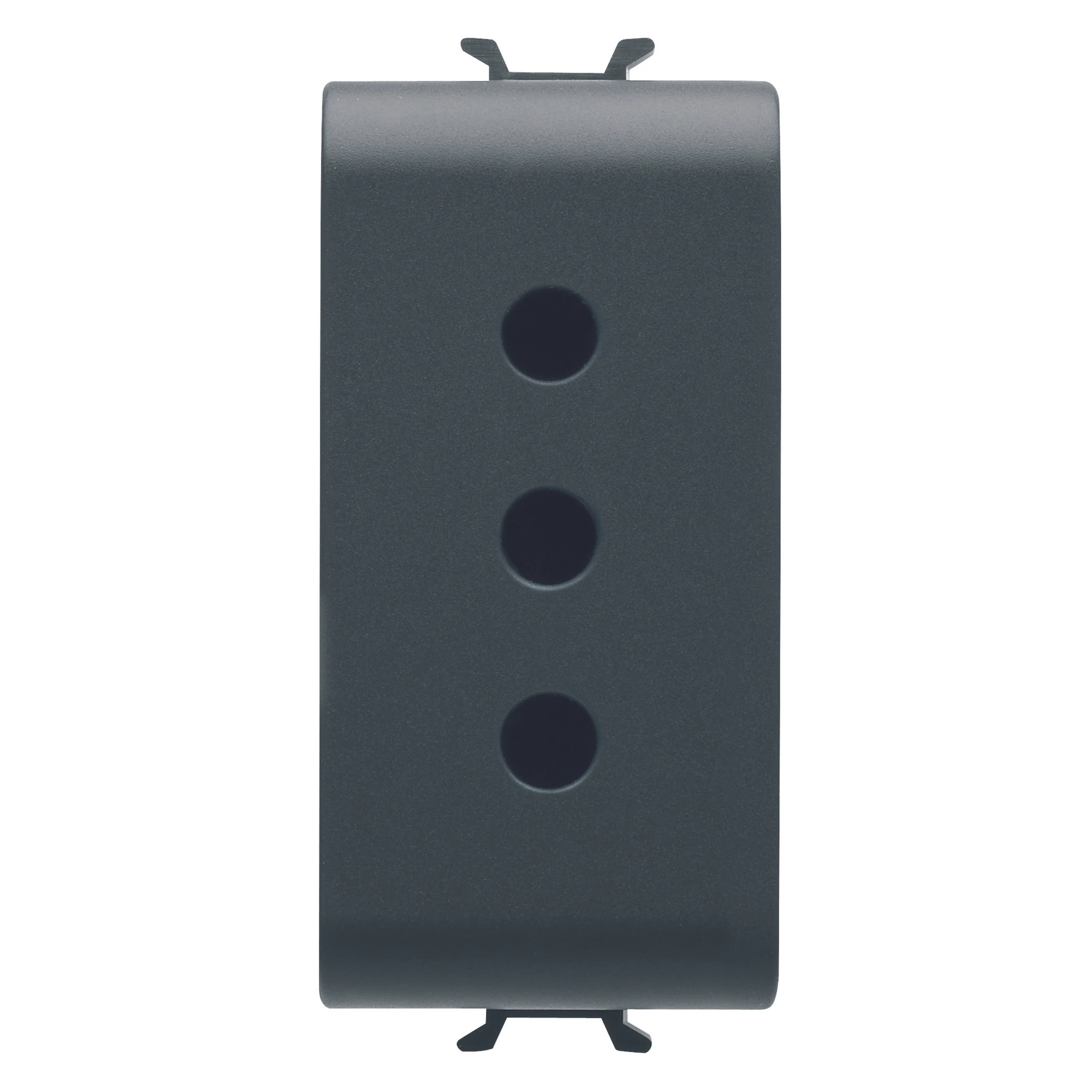 GEWISS GW12201 Steckdose 1M 2P+PE 10A P11 Italienischer Standard Schwarz (img_001)
